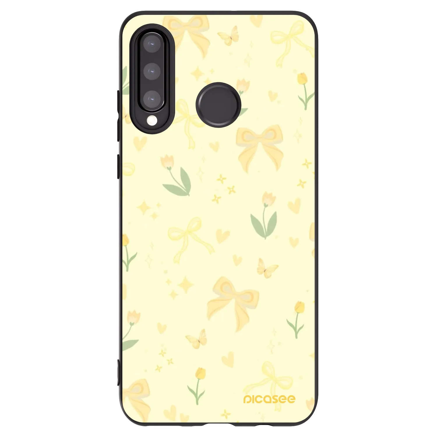 Picasee silikonowe czarne etui na Huawei P30 Lite - Honey Blossom