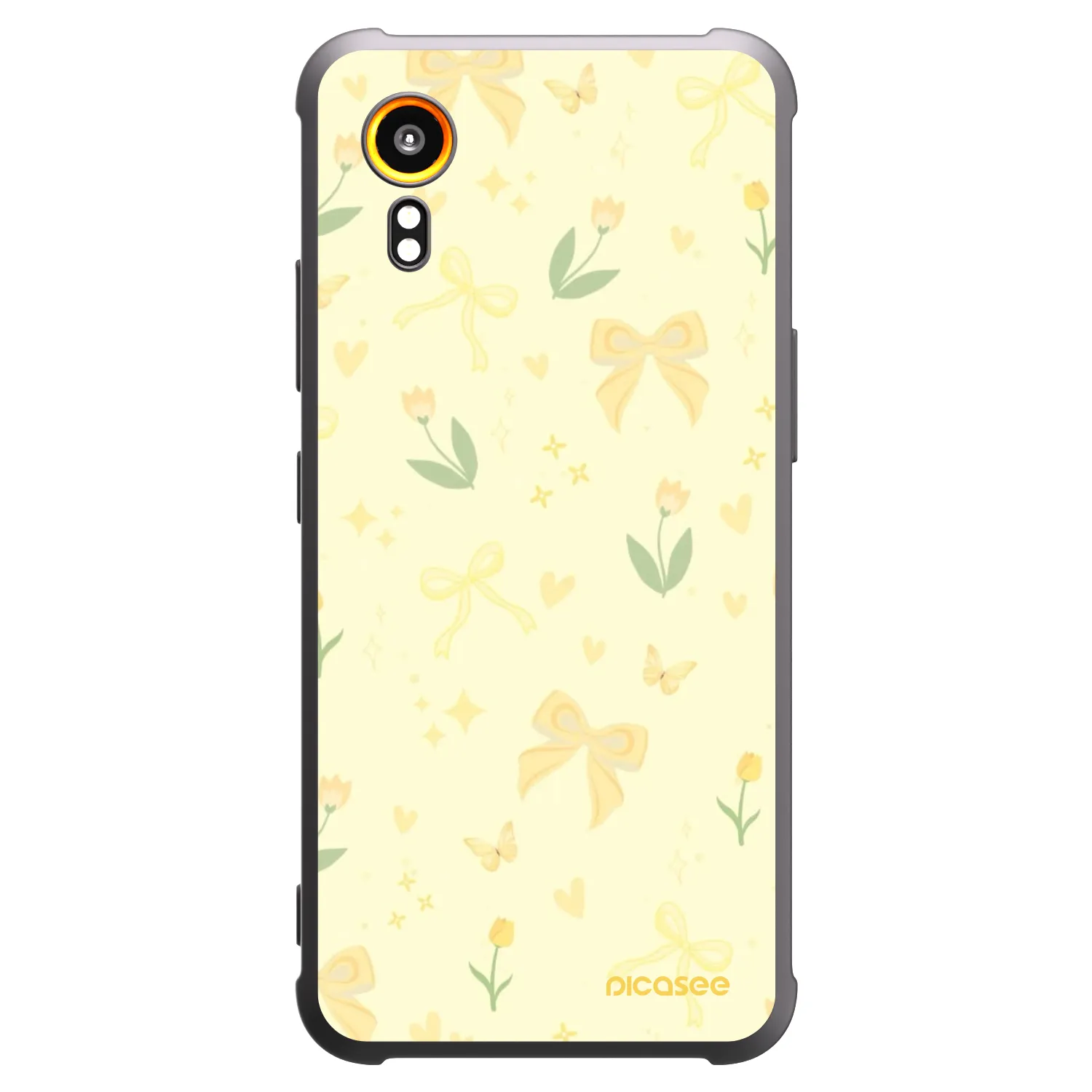 Picasee silikonowe czarne etui na Samsung Galaxy Xcover 7 - Honey Blossom