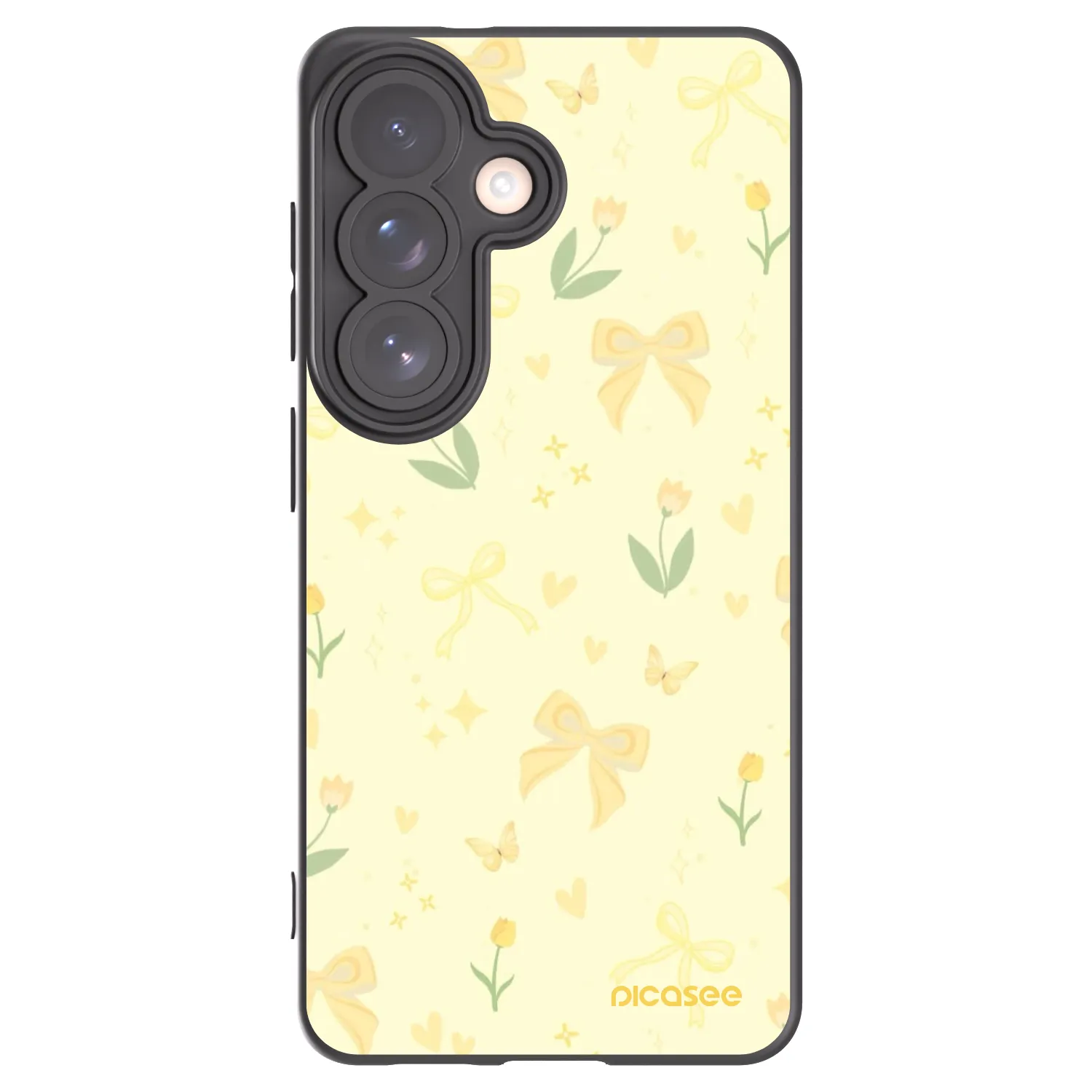 Picasee silikonowe czarne etui na Samsung Galaxy S26 - Honey Blossom