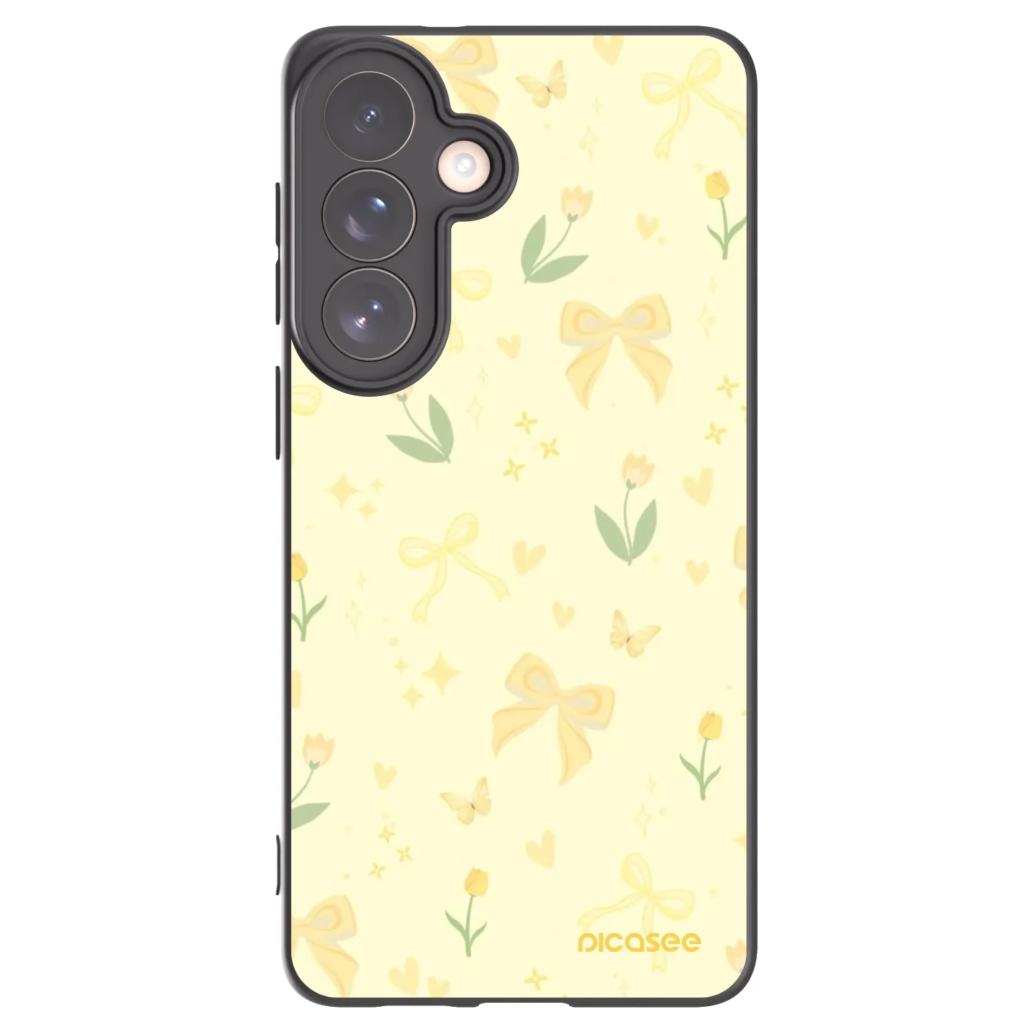 Picasee silikonowe czarne etui na Samsung Galaxy S26+ - Honey Blossom