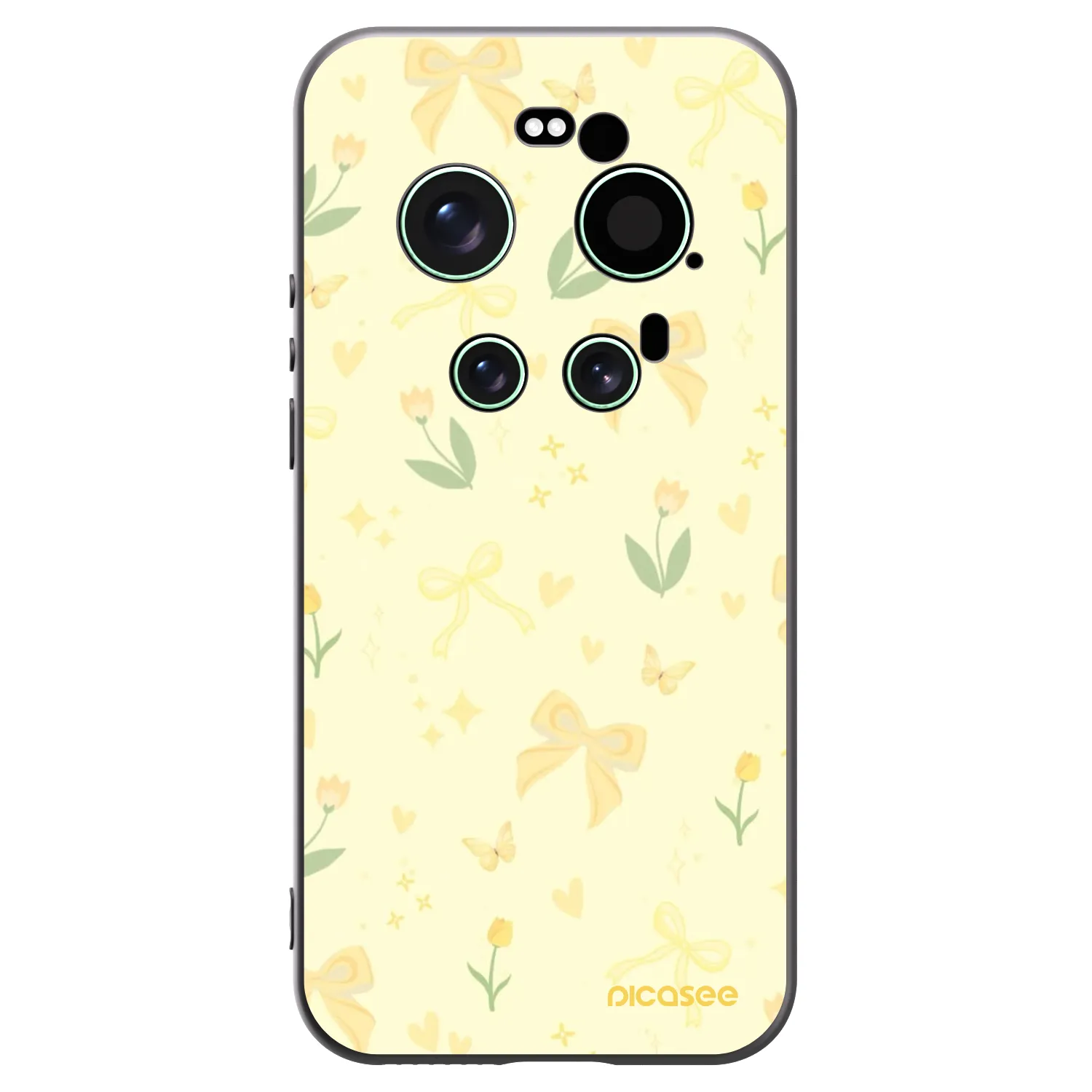 Picasee silikonowe czarne etui na Xiaomi 17 Ultra - Honey Blossom