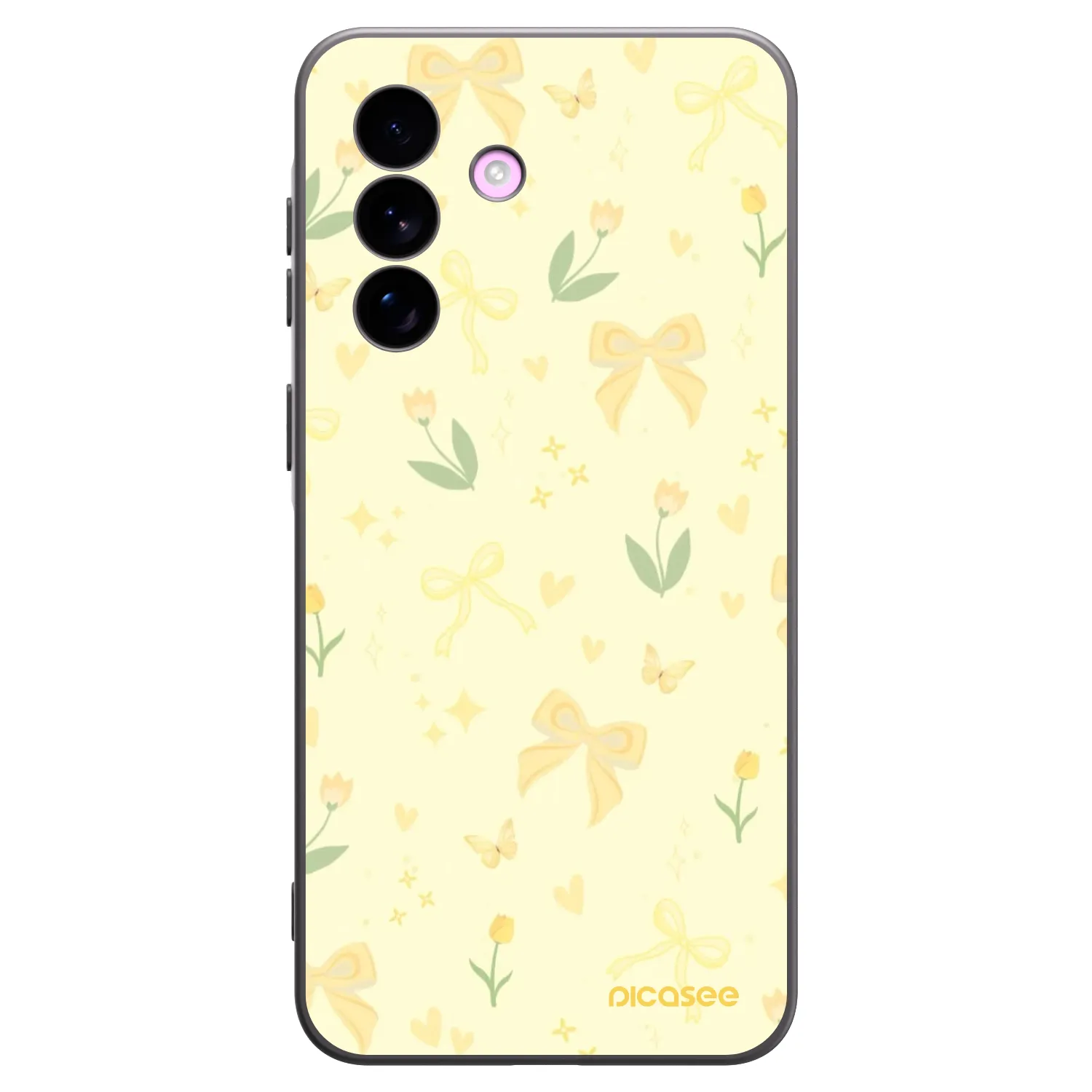 Picasee silikonowe czarne etui na Samsung Galaxy A57 5G - Honey Blossom