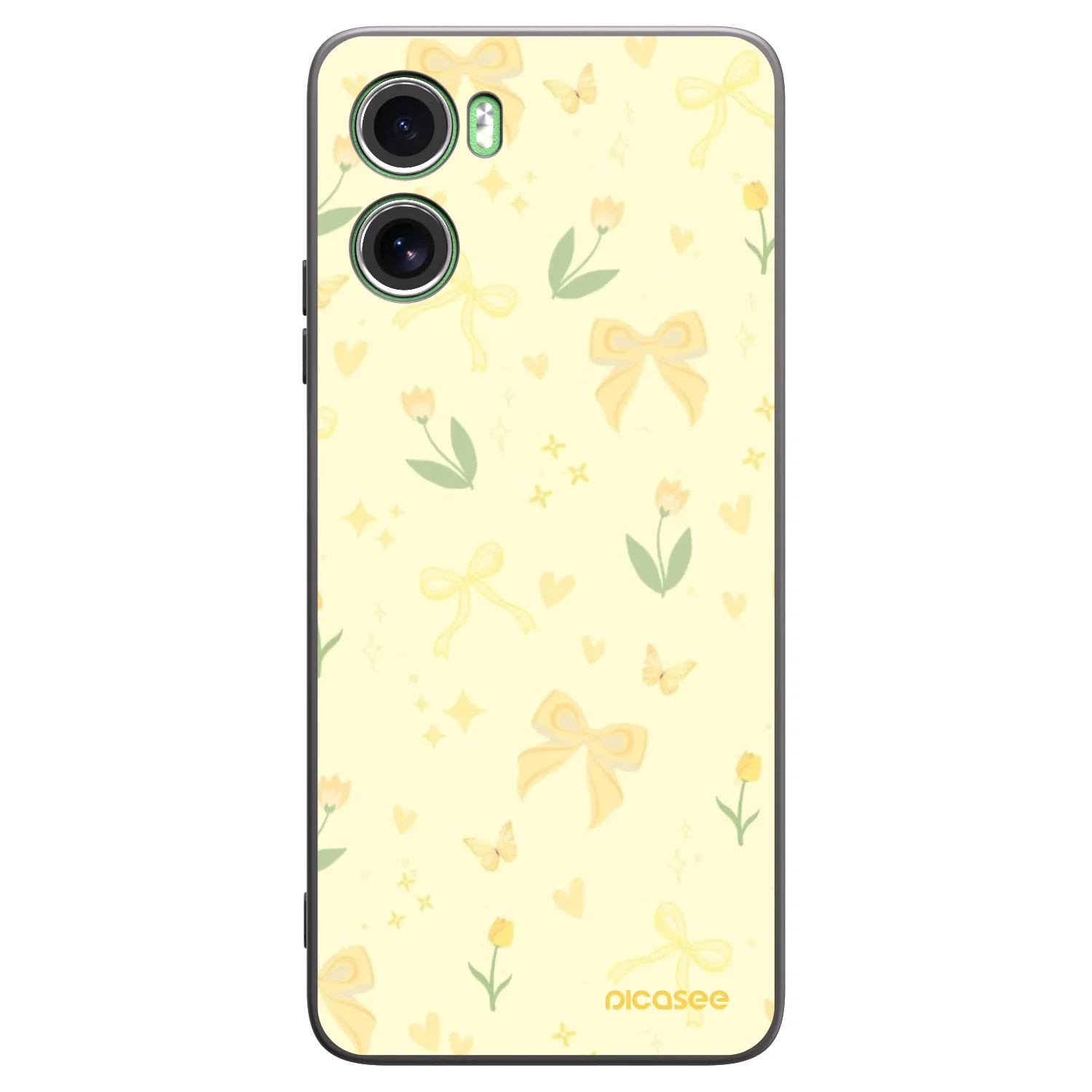 Picasee silikonowe czarne etui na Motorola Moto G06 - Honey Blossom