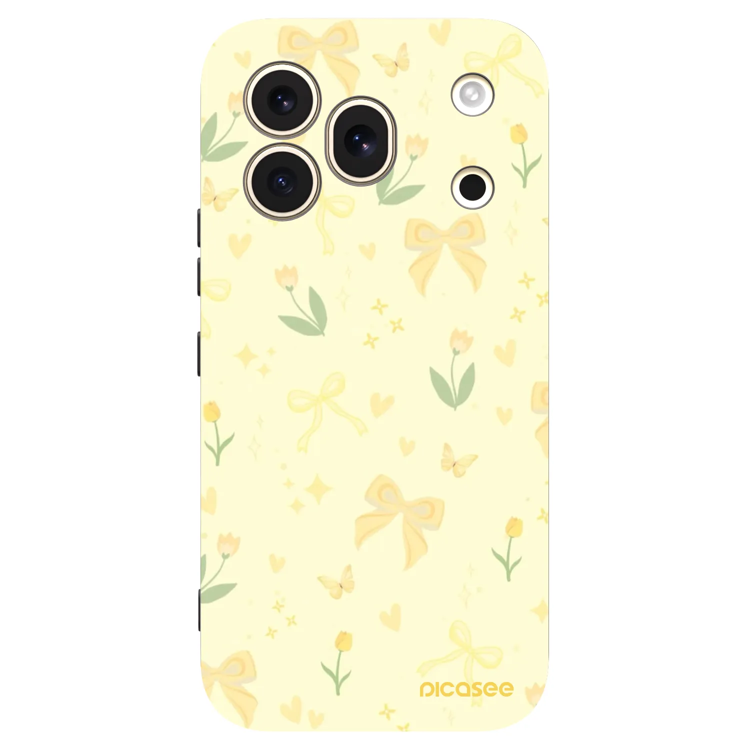 Picasee silikonowe czarne etui na Honor 600 Pro - Honey Blossom