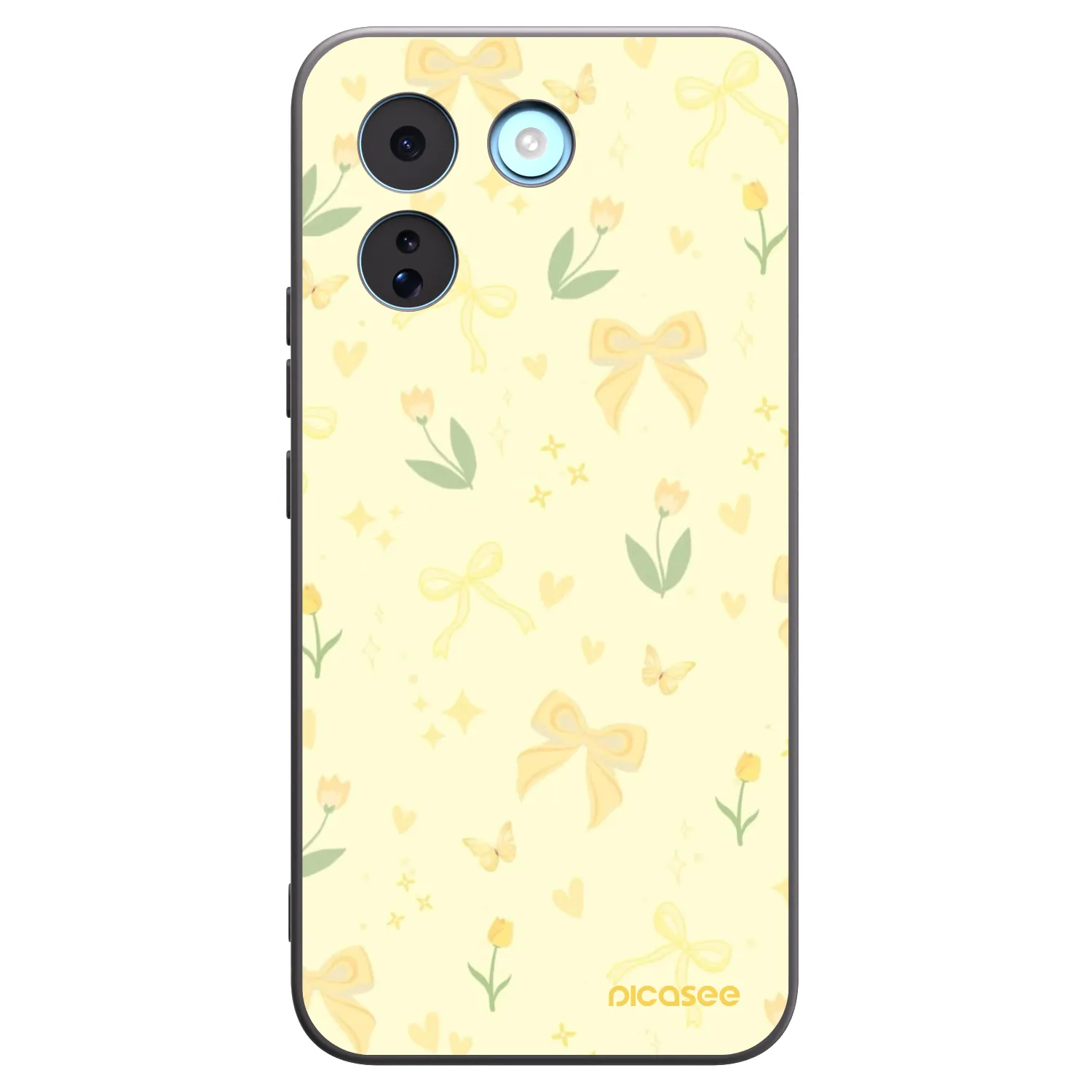 Picasee silikonowe czarne etui na Xiaomi Redmi Note 17 Pro MAX 5G - Honey Blossom