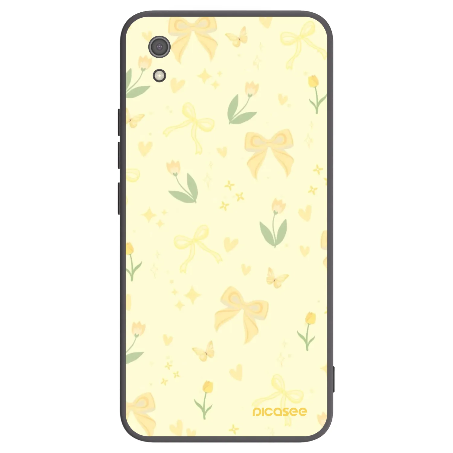 Picasee silikonowe czarne etui na Xiaomi Redmi 7A - Honey Blossom