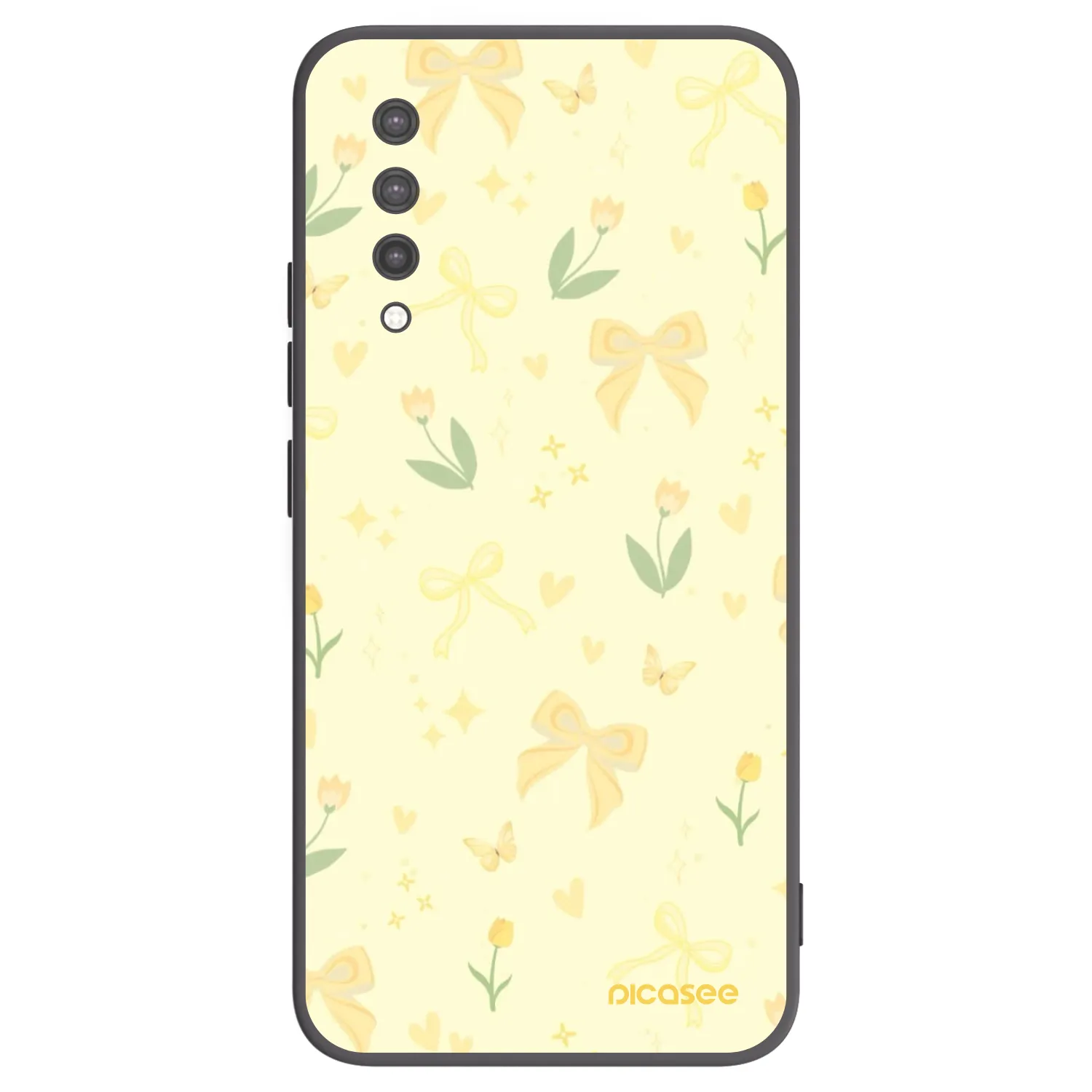 Picasee silikonowe czarne etui na Xiaomi Mi 9 Lite - Honey Blossom