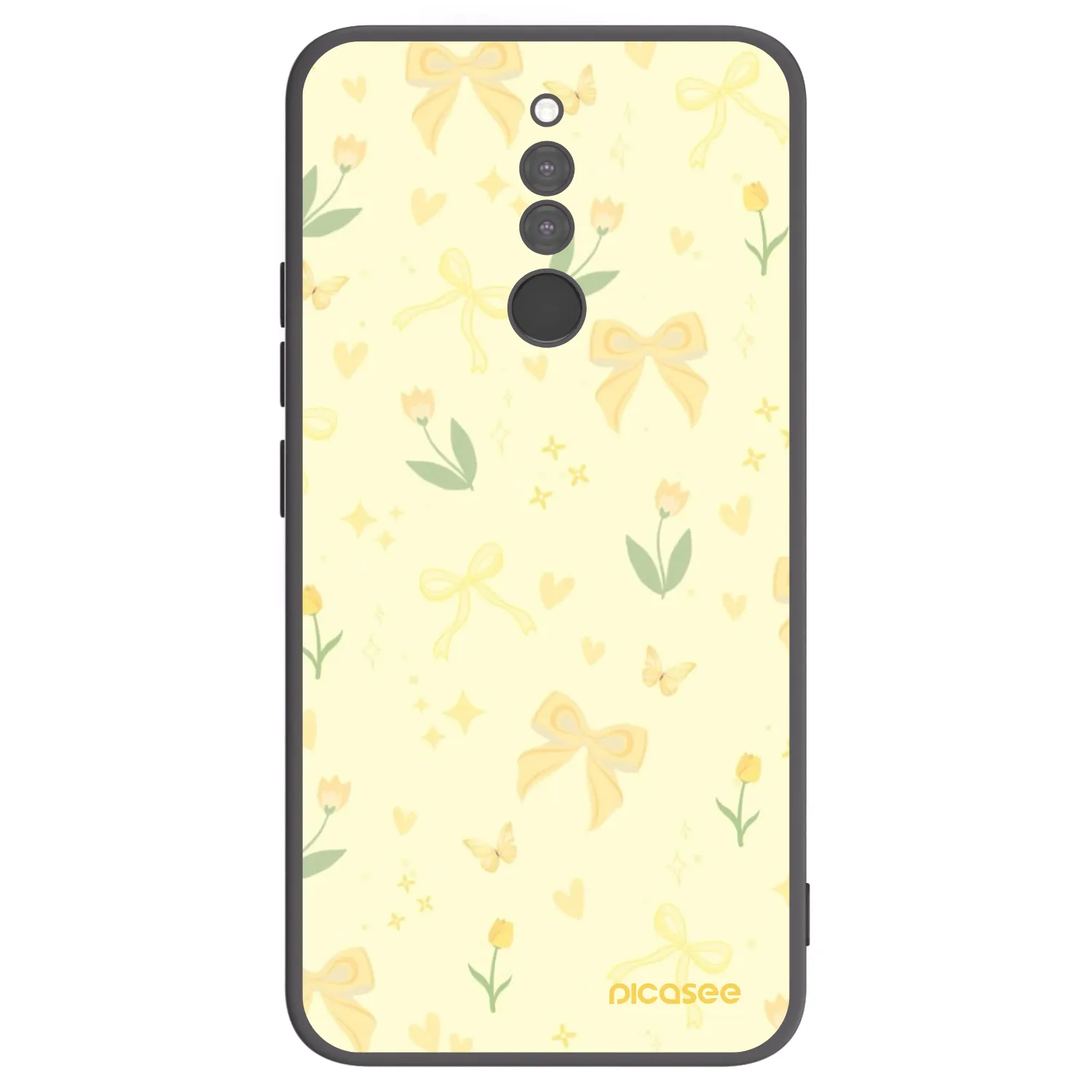 Picasee silikonowe czarne etui na Xiaomi Redmi 8 - Honey Blossom