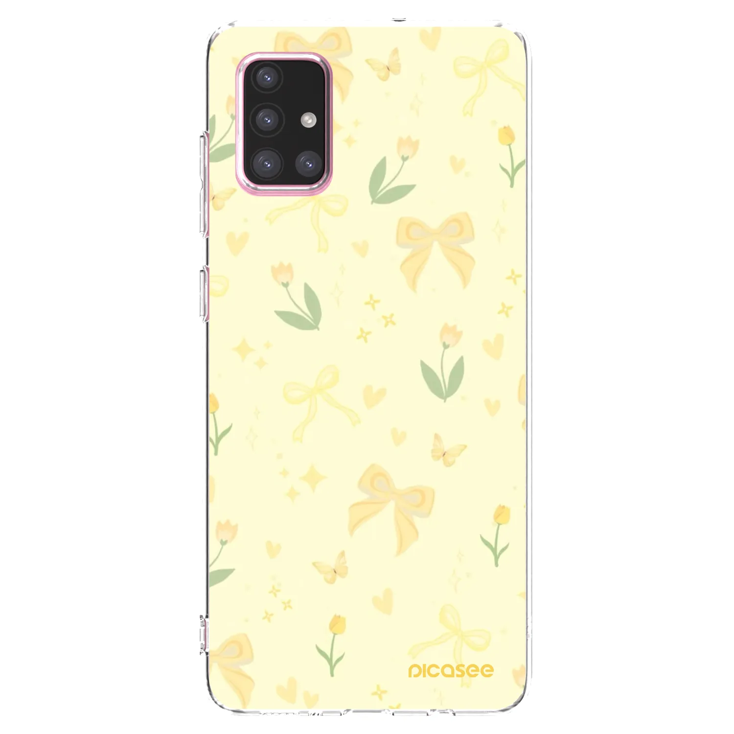 Picasee silikonowe przeźroczyste etui na Samsung Galaxy A71 A715F - Honey Blossom