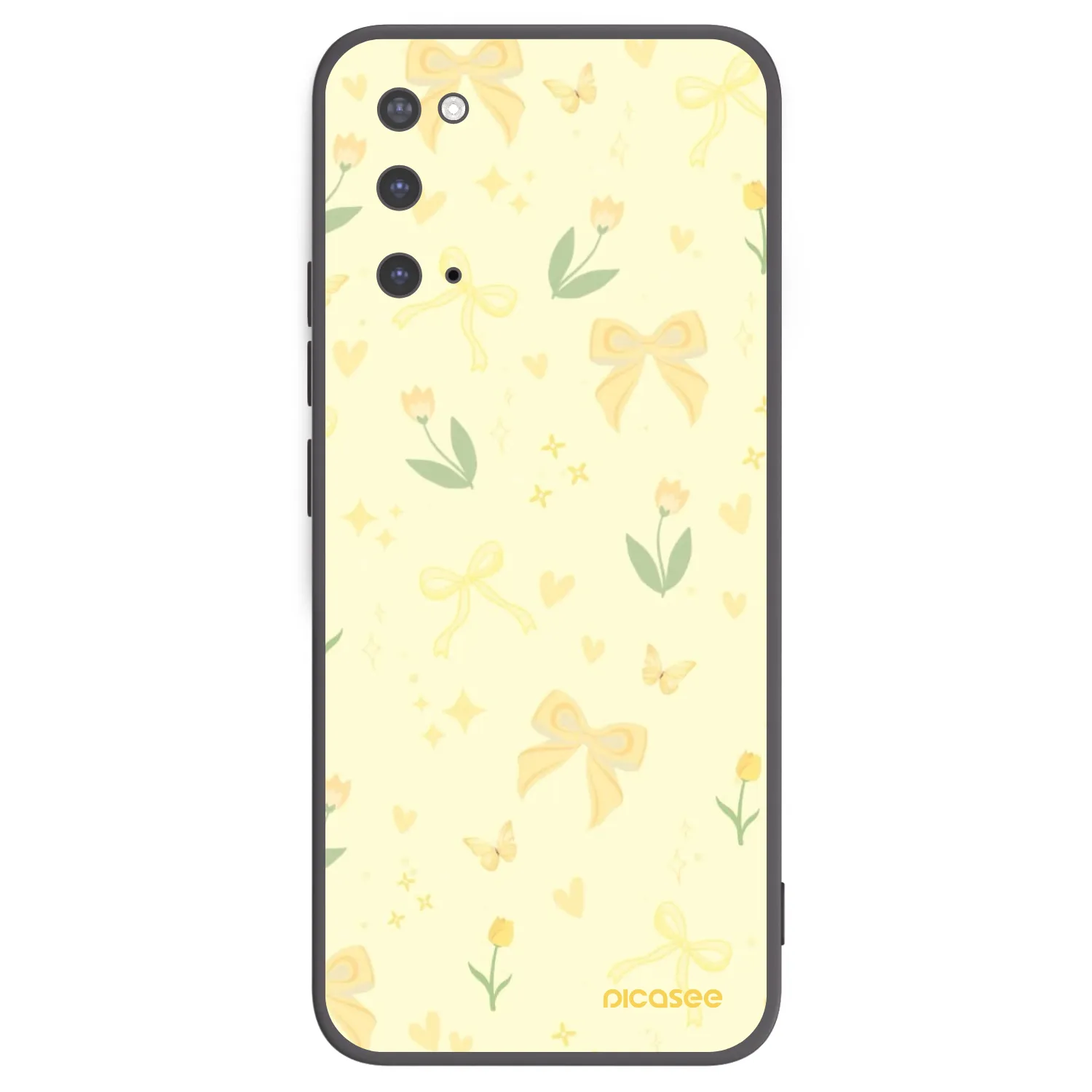 Picasee silikonowe czarne etui na Samsung Galaxy S20 G980F - Honey Blossom