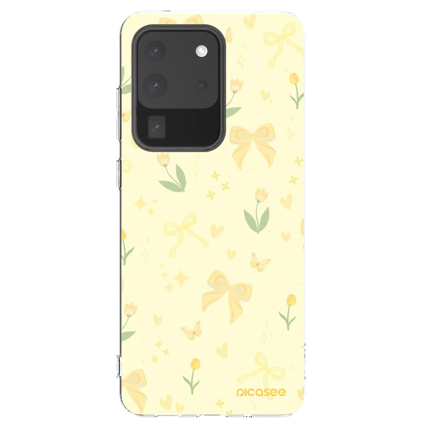 Picasee silikonowe przeźroczyste etui na Samsung Galaxy S20 Ultra 5G G988F - Honey Blossom