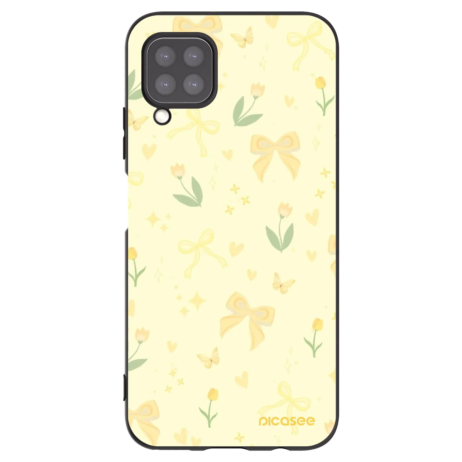 Picasee silikonowe czarne etui na Huawei P40 Lite - Honey Blossom
