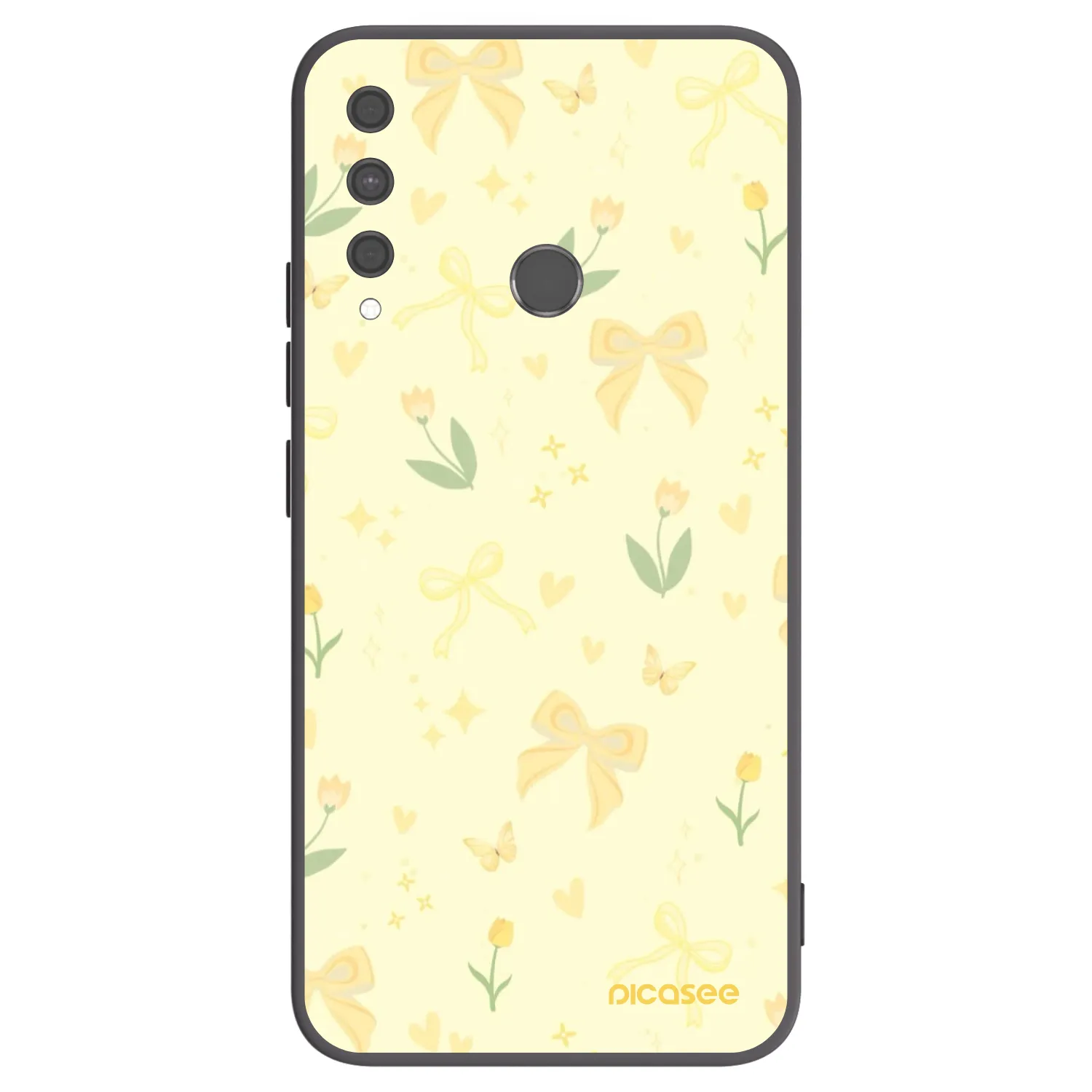 Picasee silikonowe czarne etui na Huawei P40 Lite E - Honey Blossom