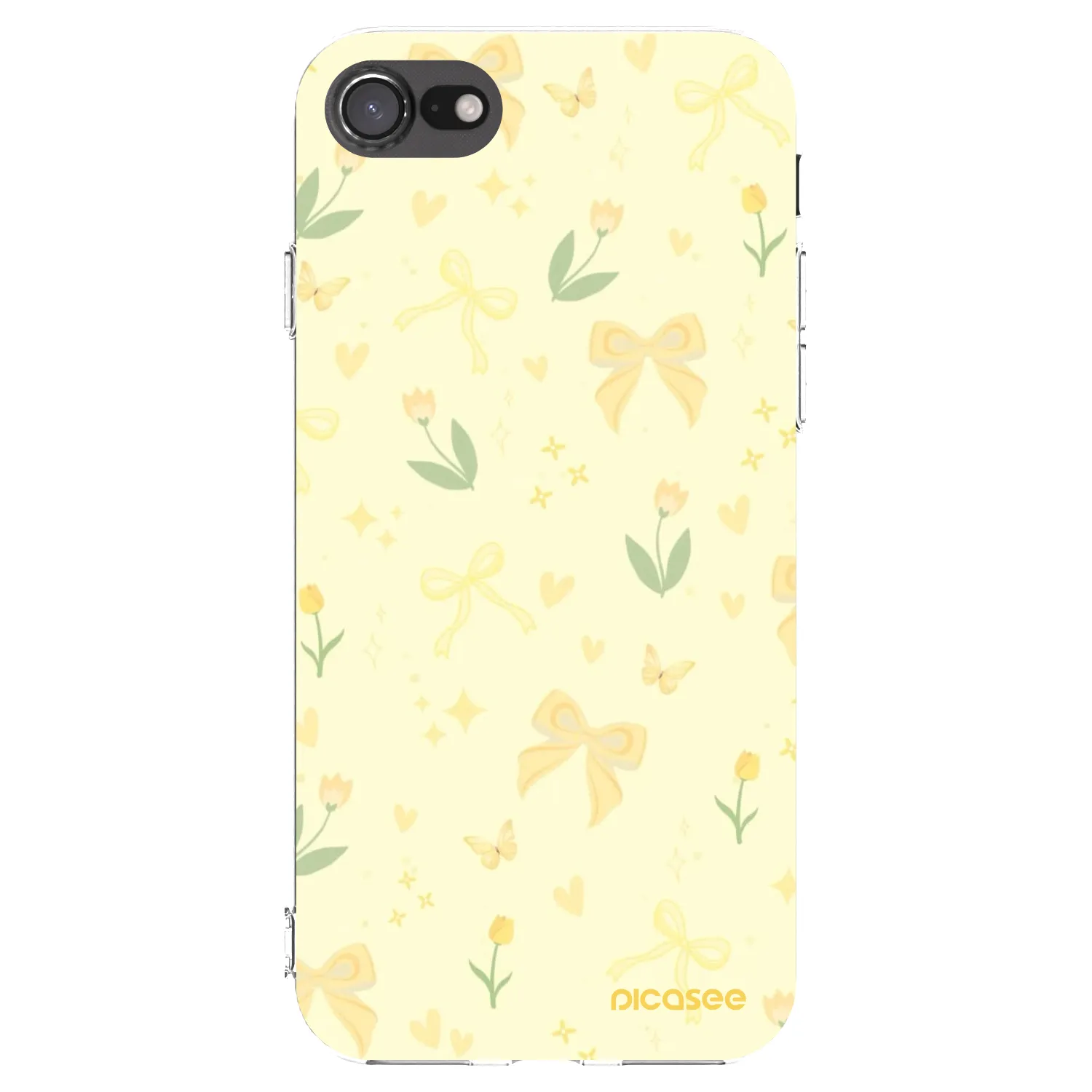 Picasee silikonowe przeźroczyste etui na Apple iPhone SE 2020 - Honey Blossom