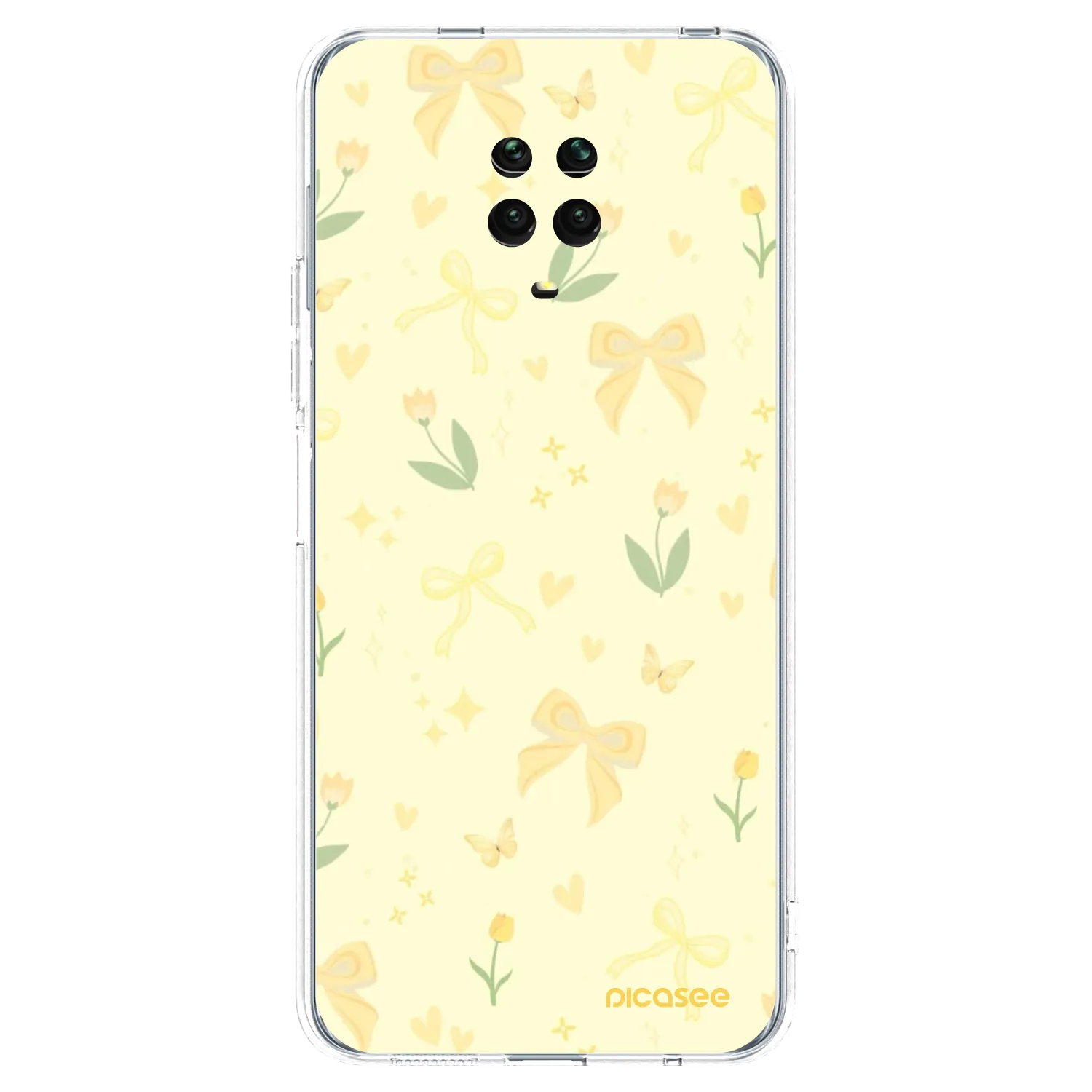 Picasee silikonowe przeźroczyste etui na Xiaomi Redmi Note 9 Pro - Honey Blossom