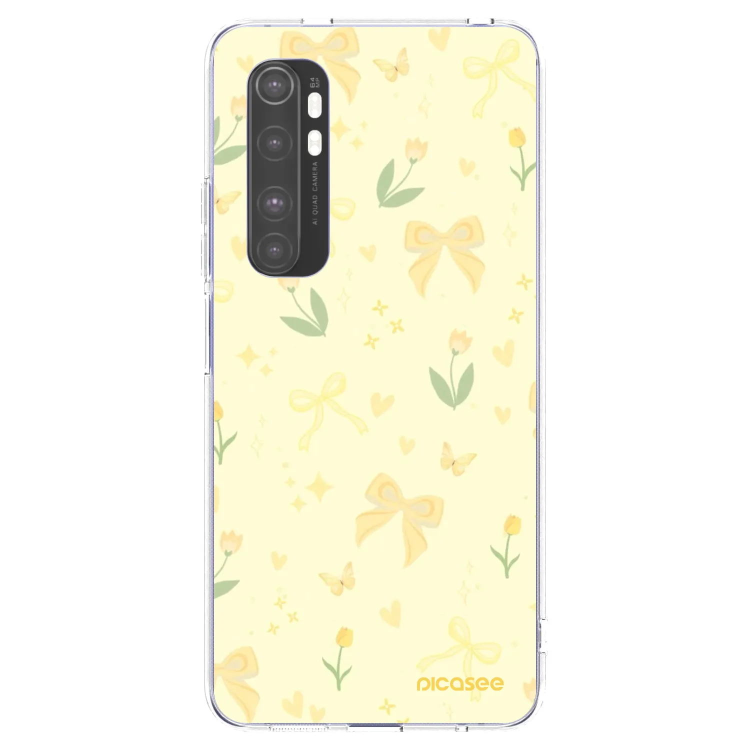 Picasee silikonowe przeźroczyste etui na Xiaomi Mi Note 10 Lite - Honey Blossom