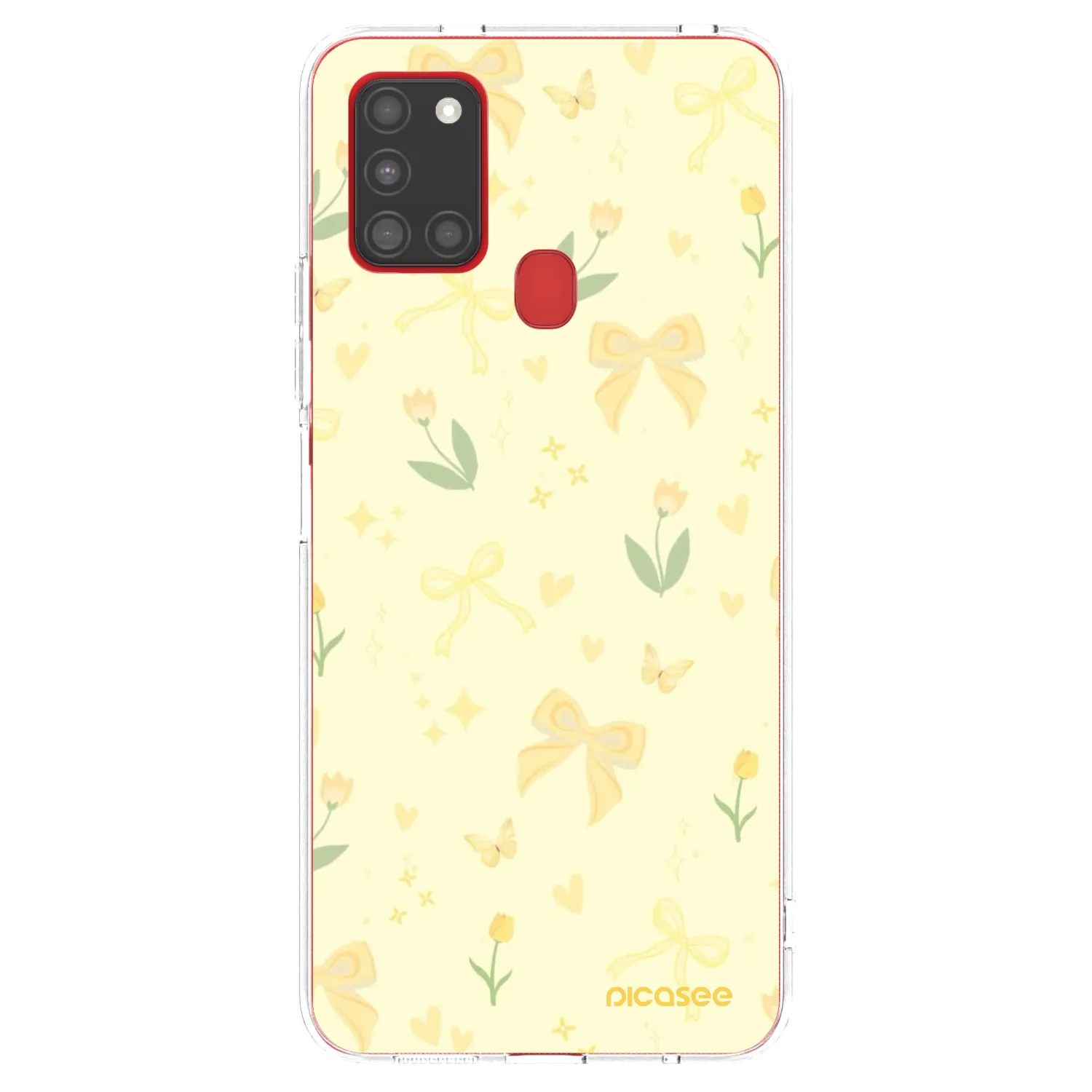 Picasee silikonowe przeźroczyste etui na Samsung Galaxy A21s - Honey Blossom
