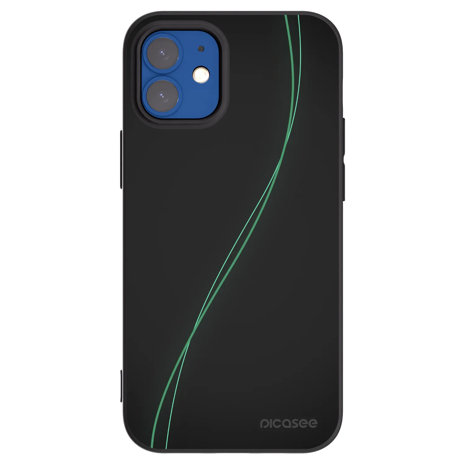 Picasee silikonowe czarne etui na Apple iPhone 12 mini - Be Different