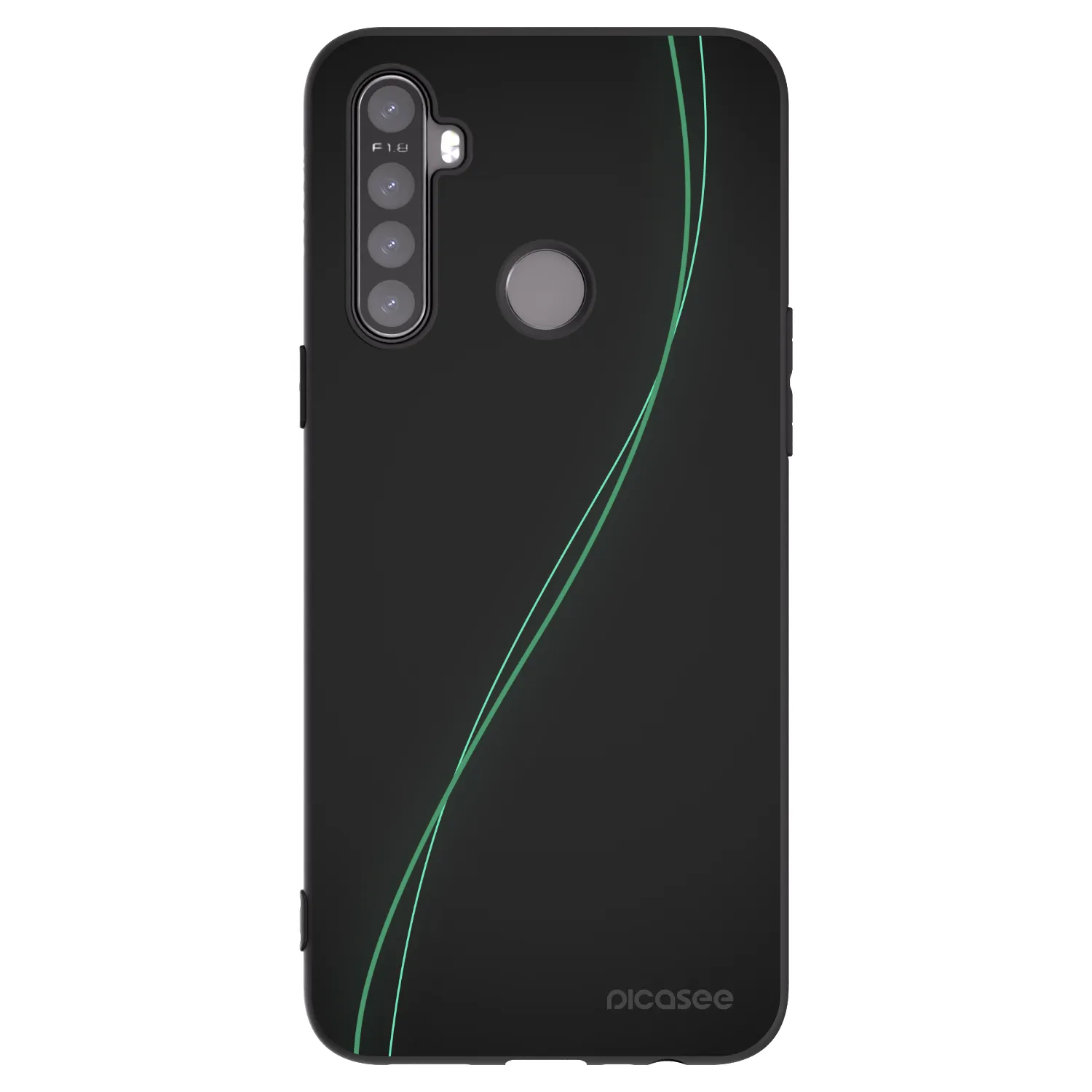 Picasee silikonowe czarne etui na Realme 6i - Be Different