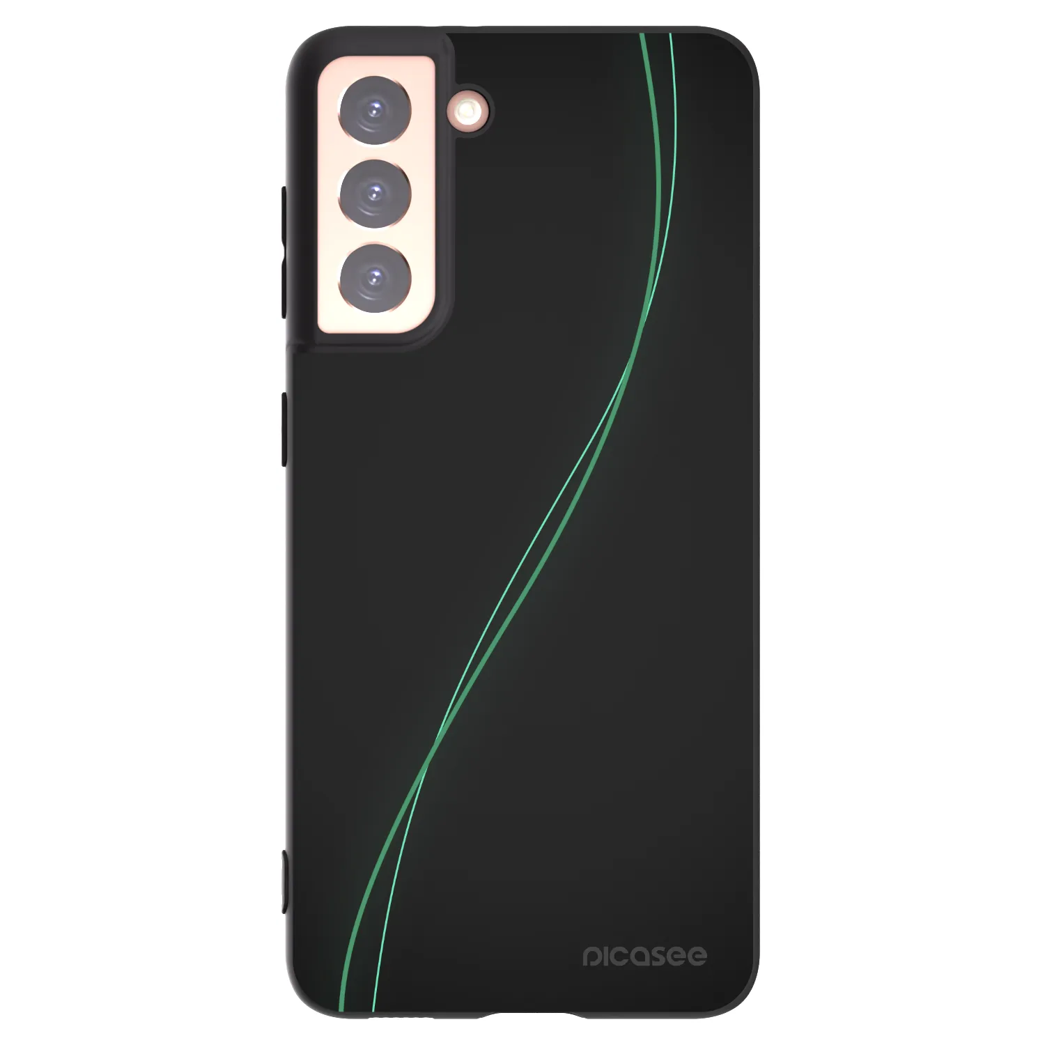 Picasee silikonowe czarne etui na Samsung Galaxy S21 5G G991B - Be Different
