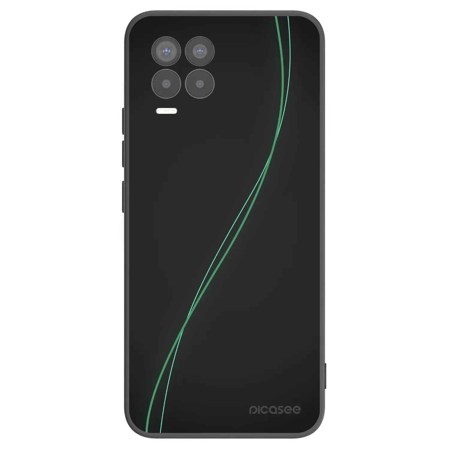 Picasee silikonowe czarne etui na Realme 8 4G - Be Different
