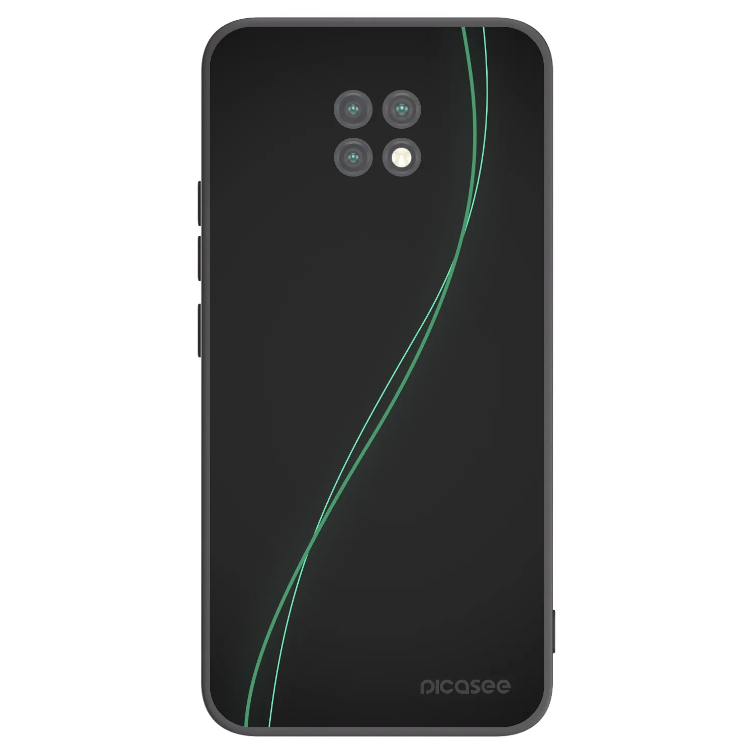 Picasee silikonowe czarne etui na Xiaomi Redmi Note 9T - Be Different