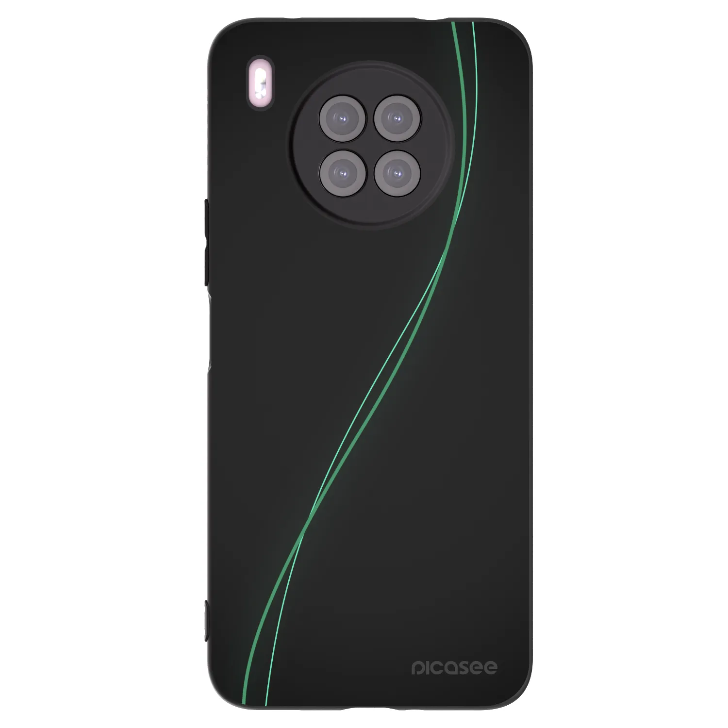 Picasee silikonowe czarne etui na Huawei Nova 8i - Be Different
