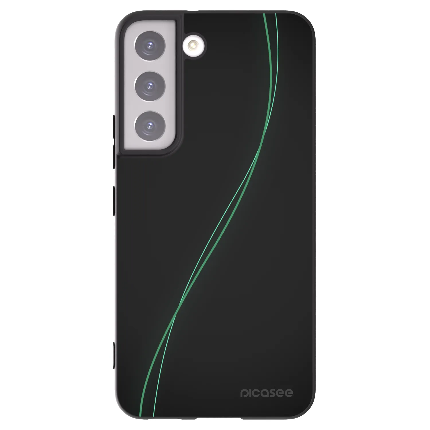 Picasee silikonowe czarne etui na Samsung Galaxy S22 5G - Be Different