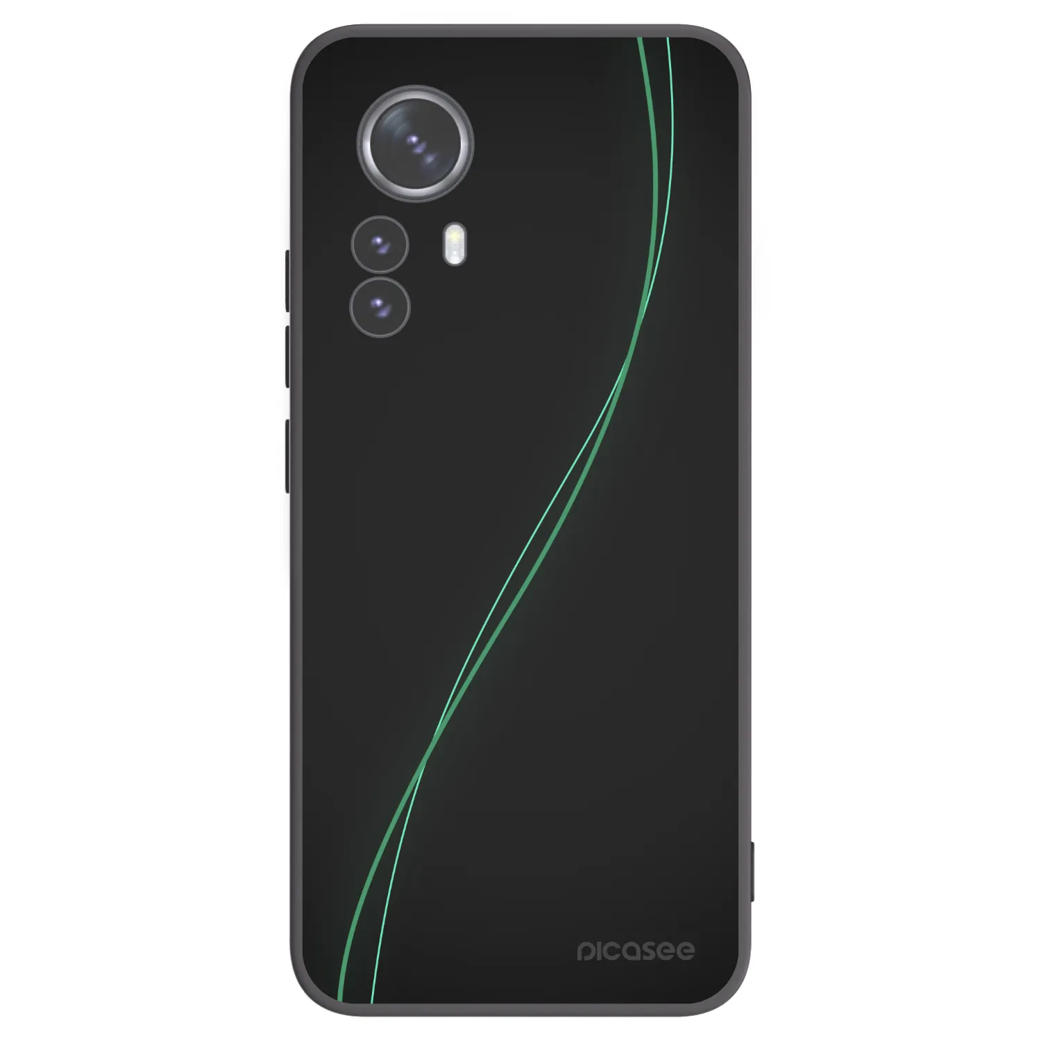 Picasee silikonowe czarne etui na Xiaomi 12 Pro - Be Different