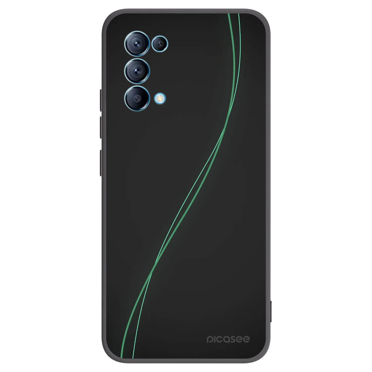 Picasee silikonowe czarne etui na OPPO A16s - Be Different