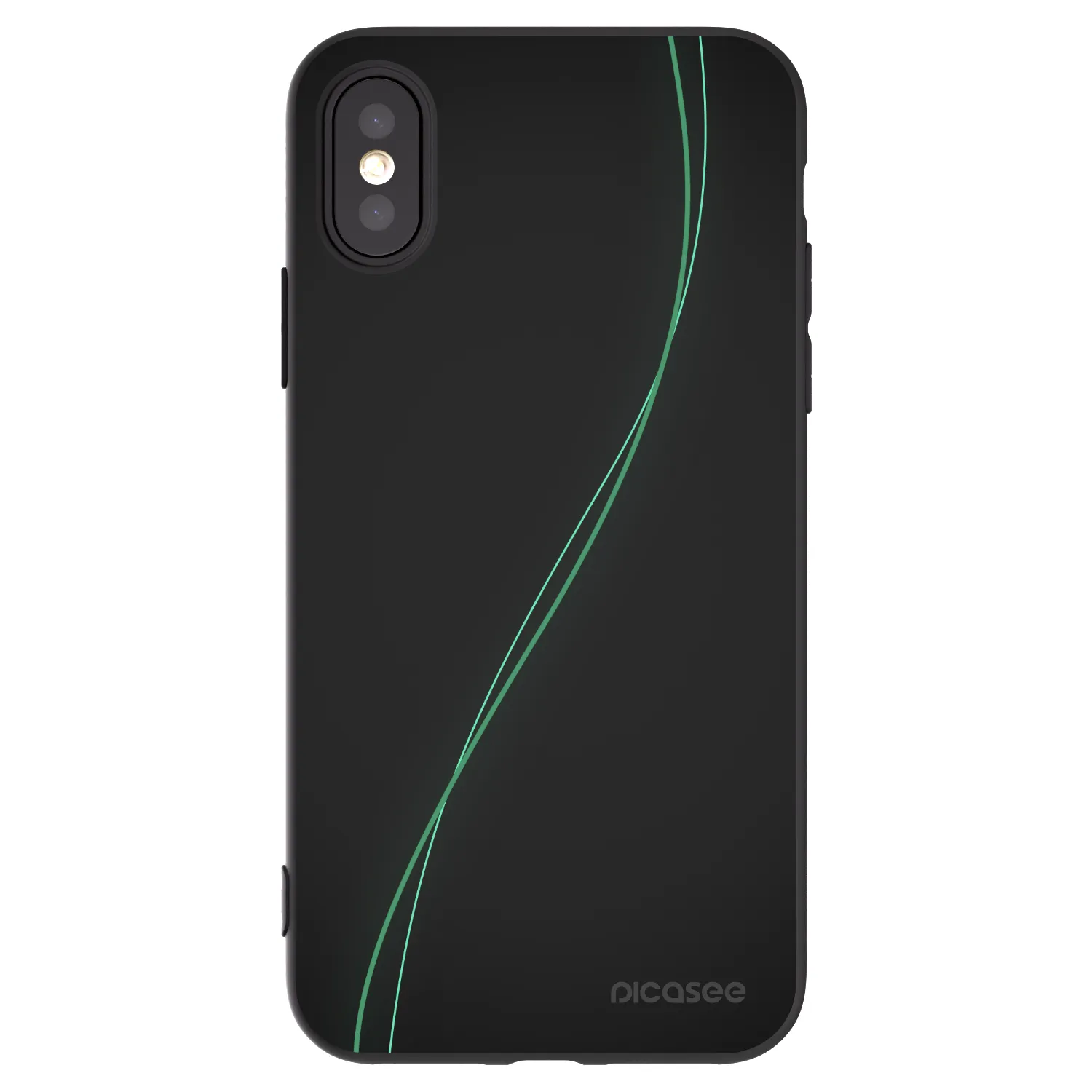 Picasee silikonowe czarne etui na Apple iPhone X/XS - Be Different