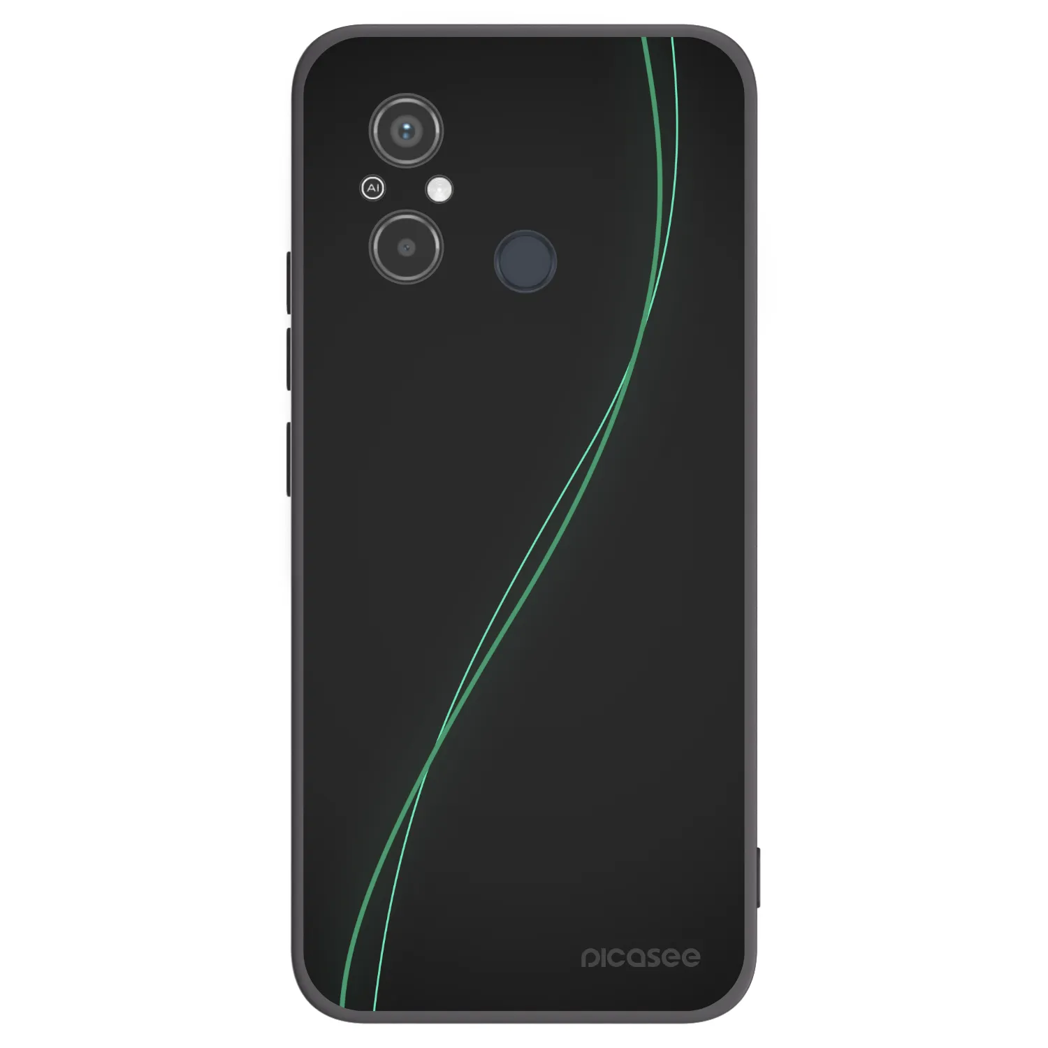 Picasee silikonowe czarne etui na Xiaomi Redmi 12C - Be Different