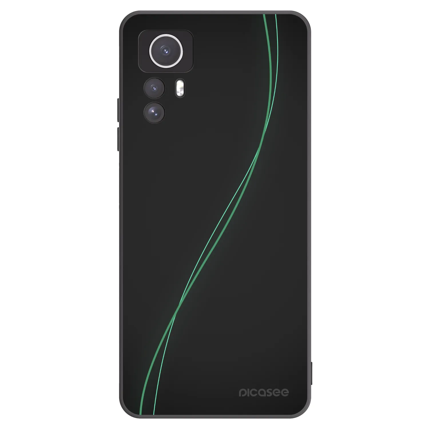 Picasee silikonowe czarne etui na Xiaomi Redmi Note 12S - Be Different