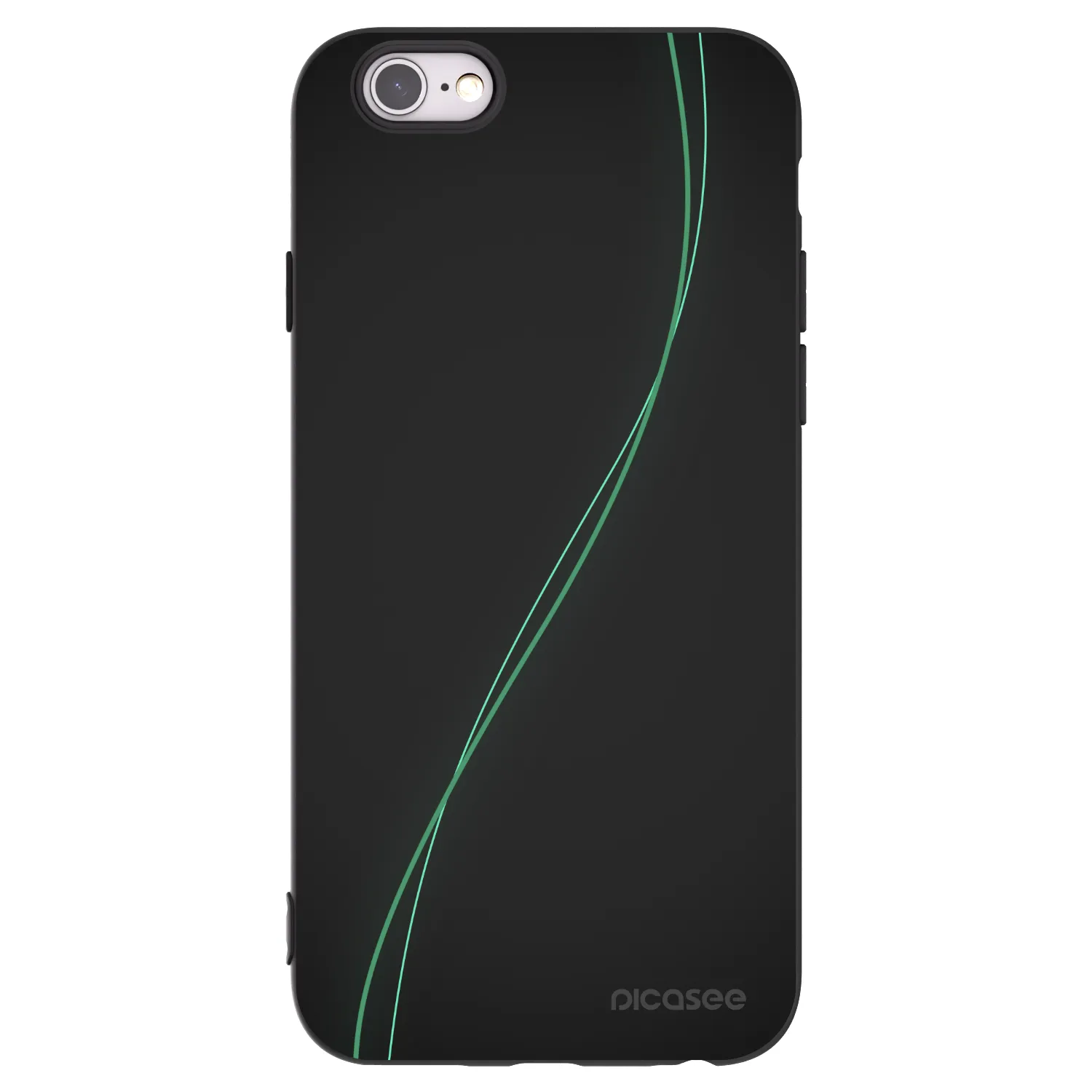 Picasee silikonowe czarne etui na Apple iPhone 6/6S - Be Different