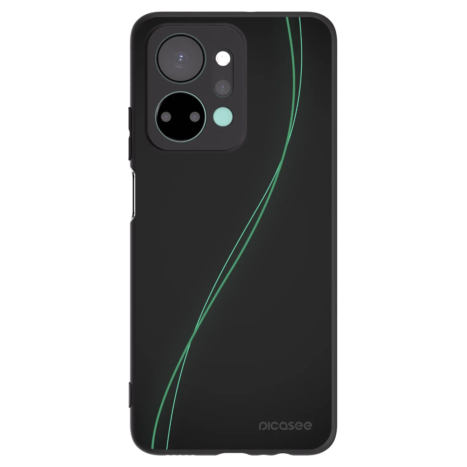 Picasee silikonowe czarne etui na Honor X7a - Be Different