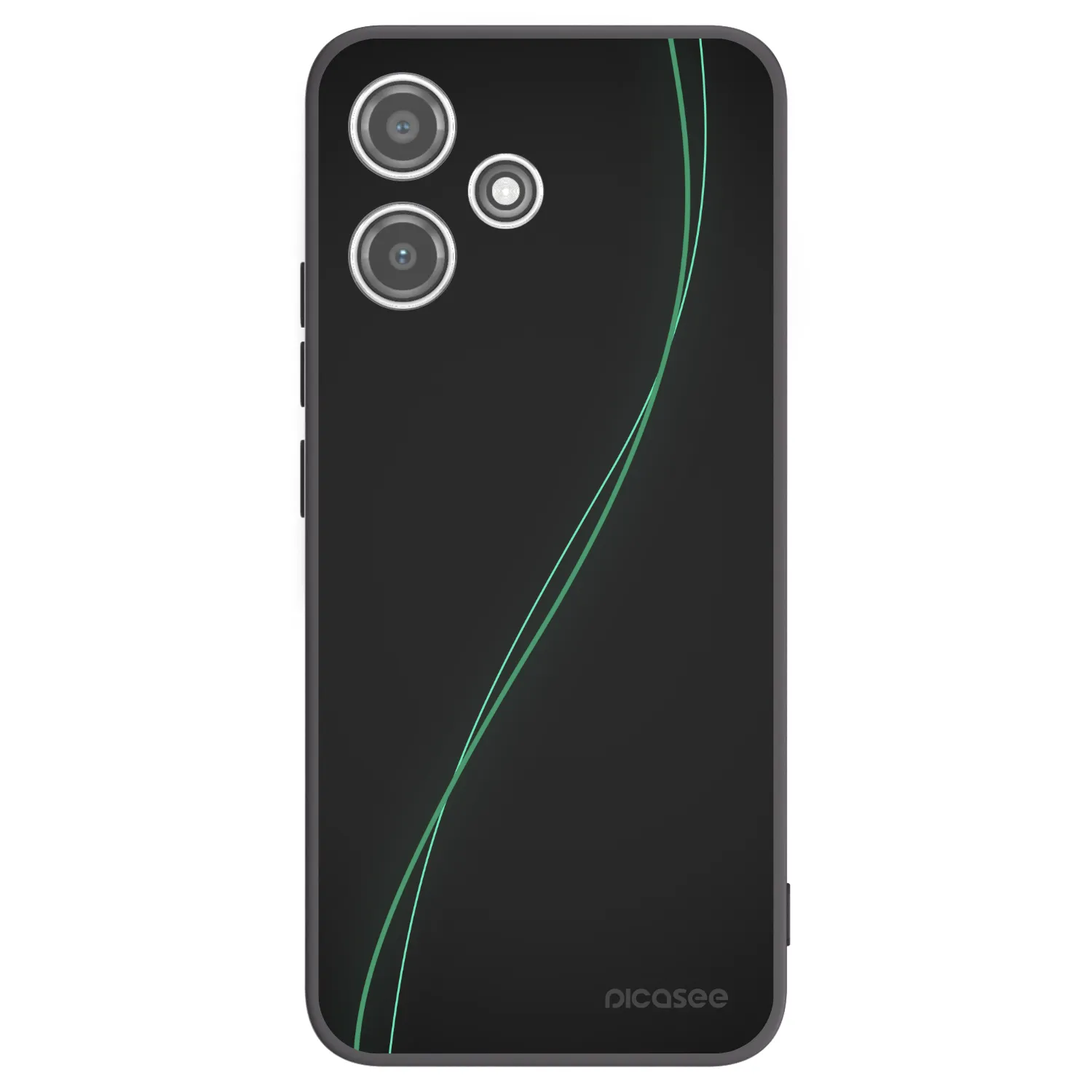 Picasee silikonowe czarne etui na Xiaomi Redmi 12 5G - Be Different