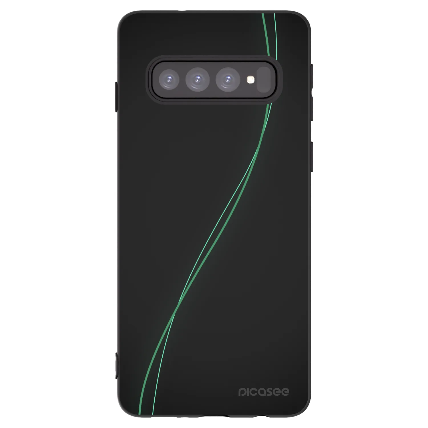 Picasee silikonowe czarne etui na Samsung Galaxy S10 G973 - Be Different