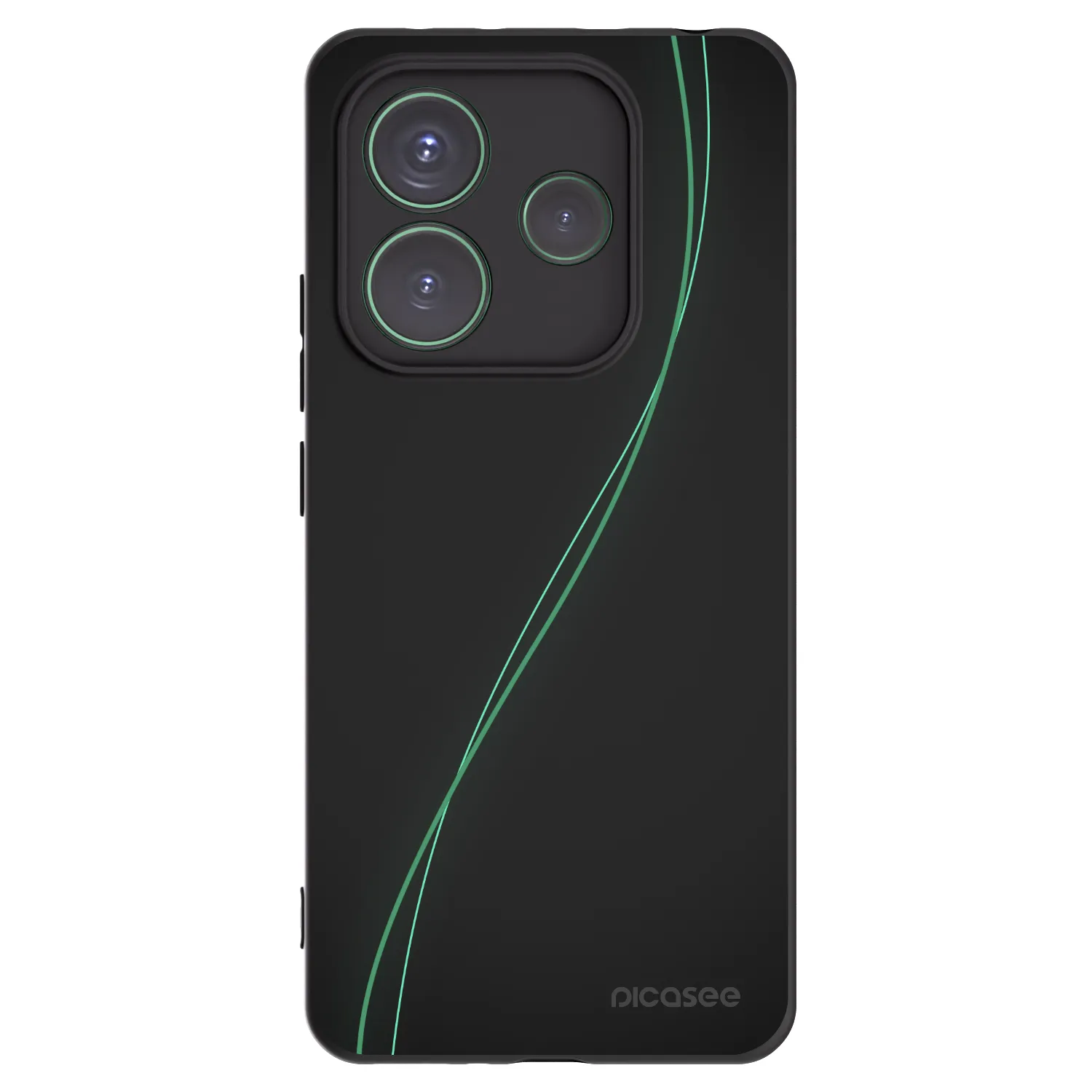 Picasee silikonowe czarne etui na Xiaomi Redmi Note 14 5G - Be Different