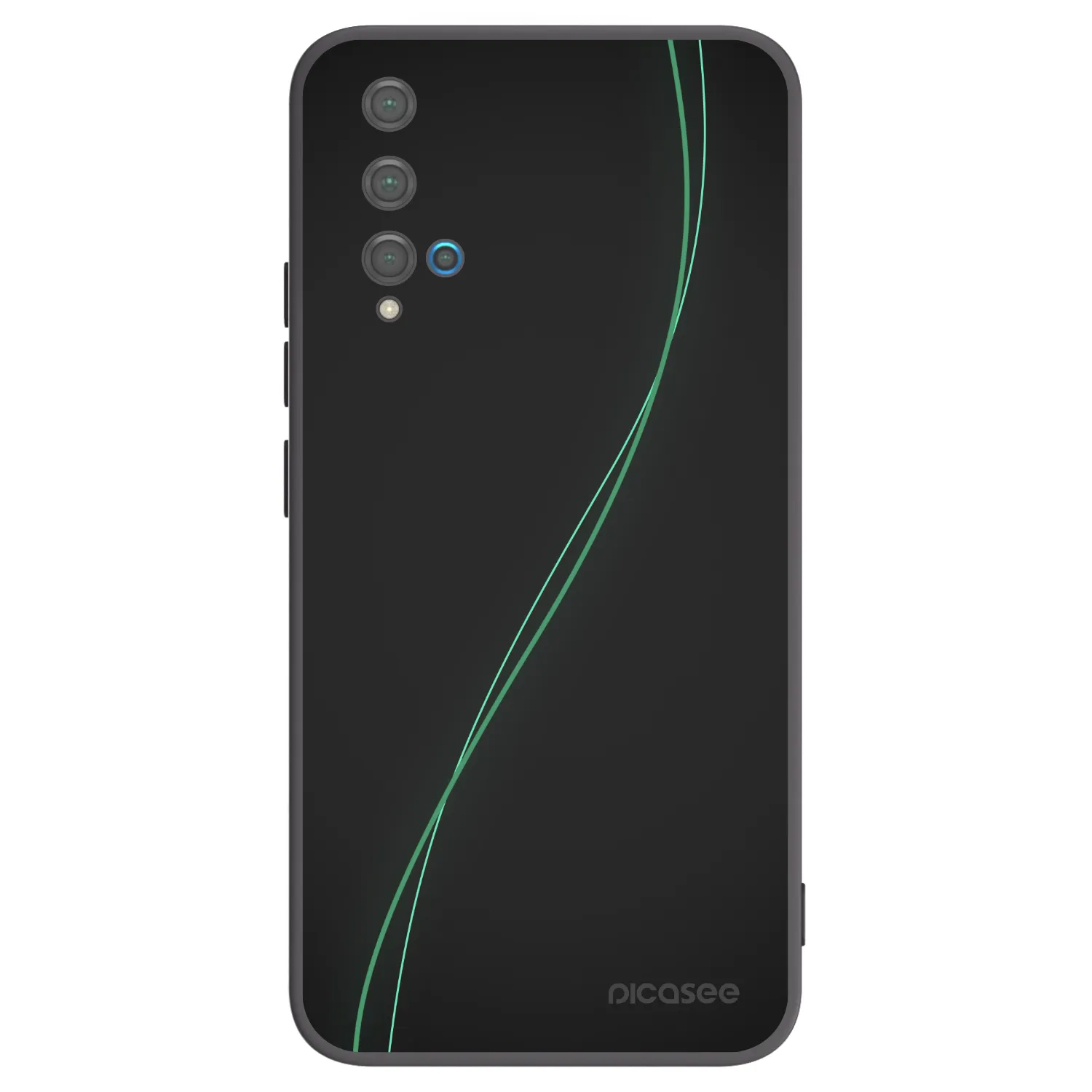 Picasee silikonowe czarne etui na Huawei Nova 5T - Be Different