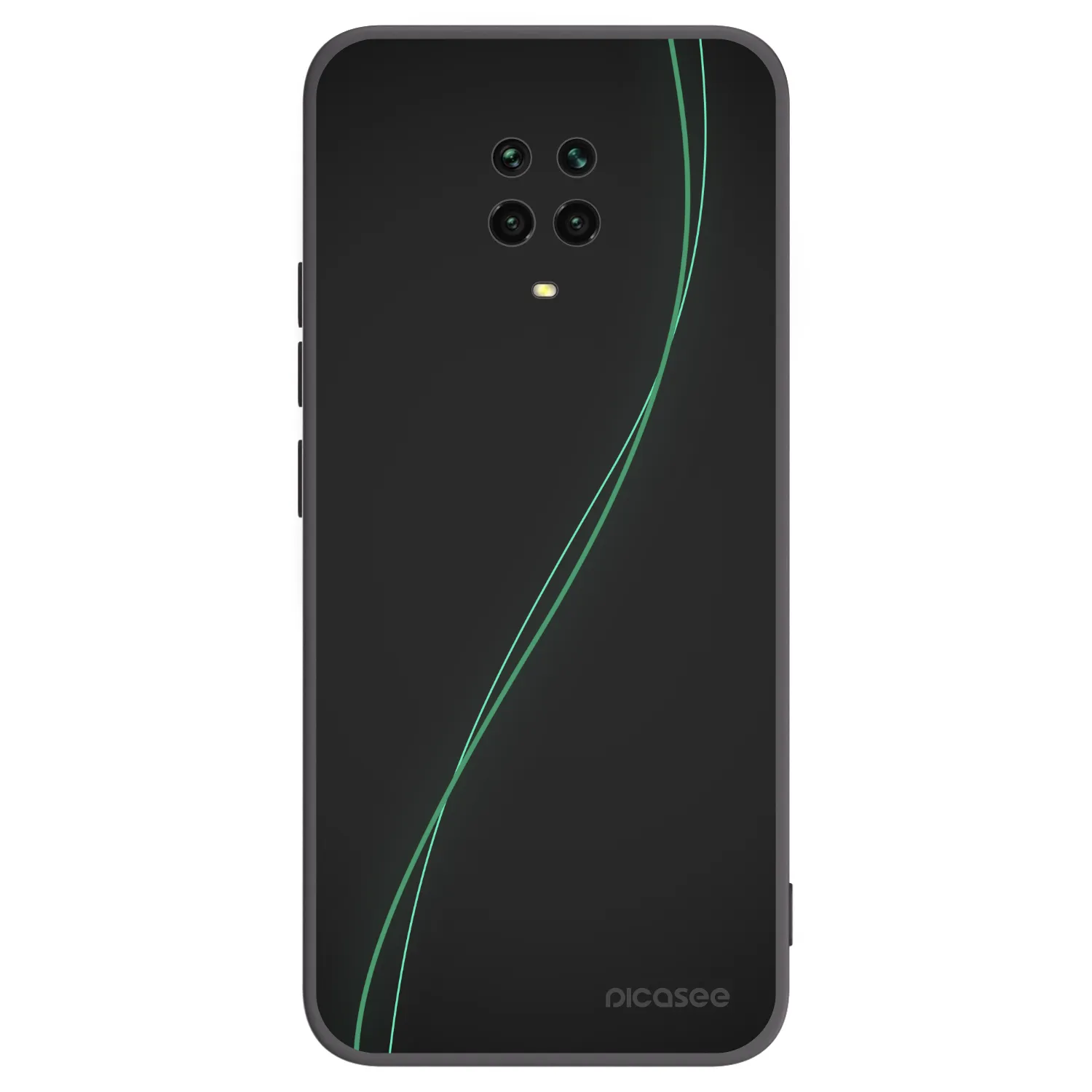 Picasee silikonowe czarne etui na Xiaomi Redmi Note 9 Pro - Be Different