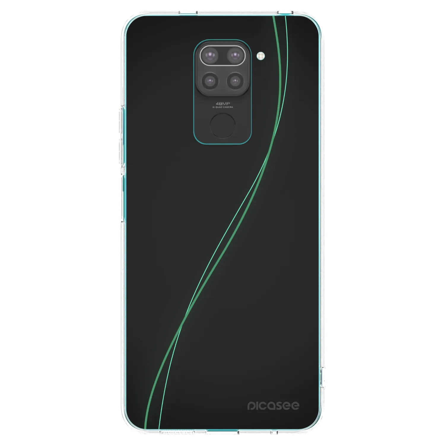 Picasee silikonowe czarne etui na Xiaomi Redmi Note 9 - Be Different
