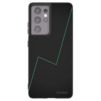 Picasee silikonowe czarne etui na Samsung Galaxy S21 Ultra 5G G998B - Consistency