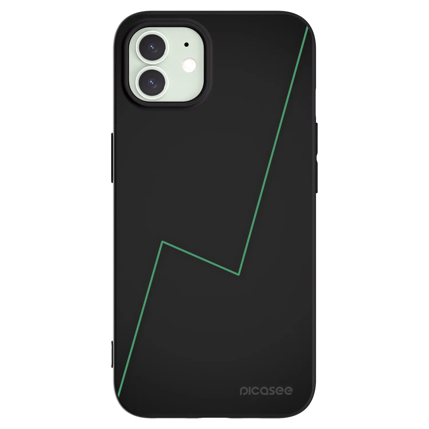 Picasee silikonowe czarne etui na Apple iPhone 12 - Consistency