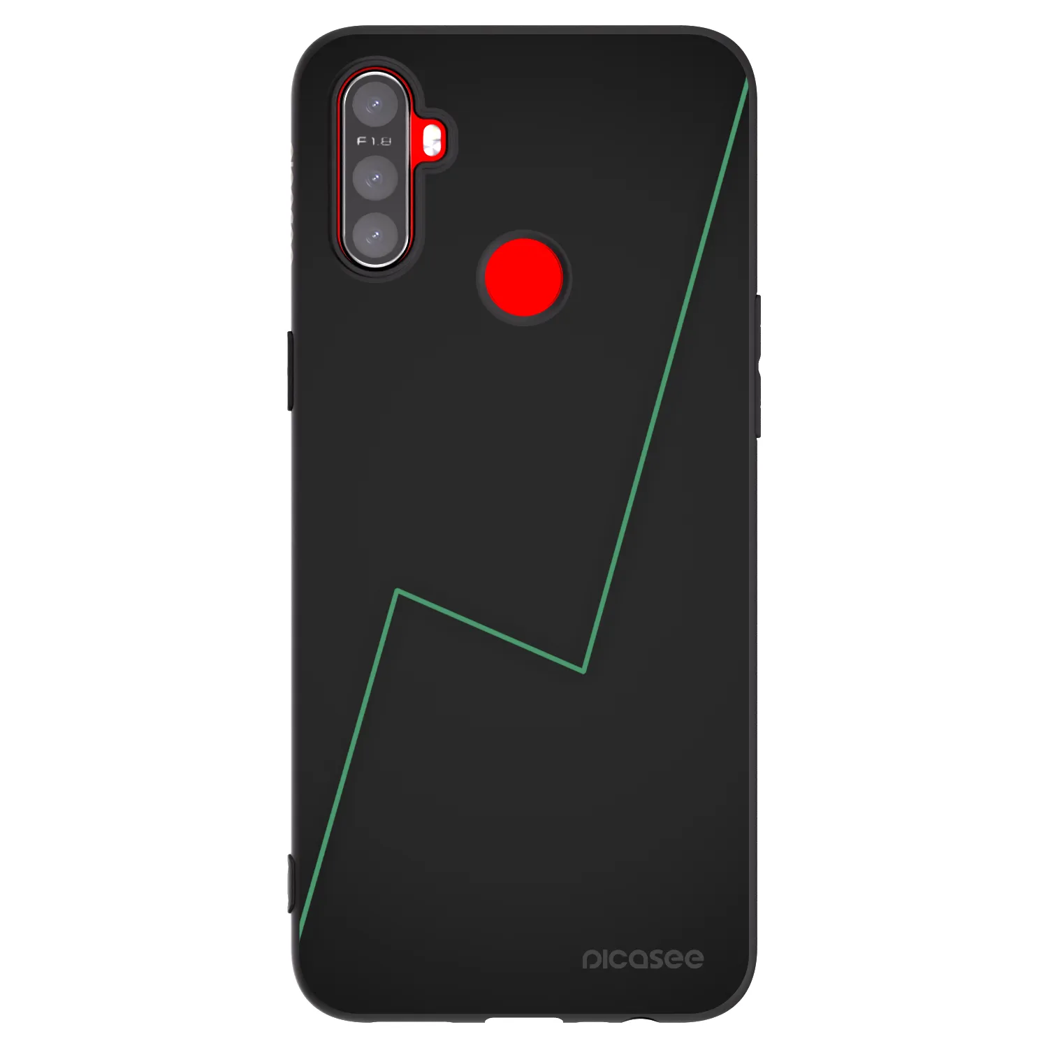 Picasee silikonowe czarne etui na Realme C3 - Consistency