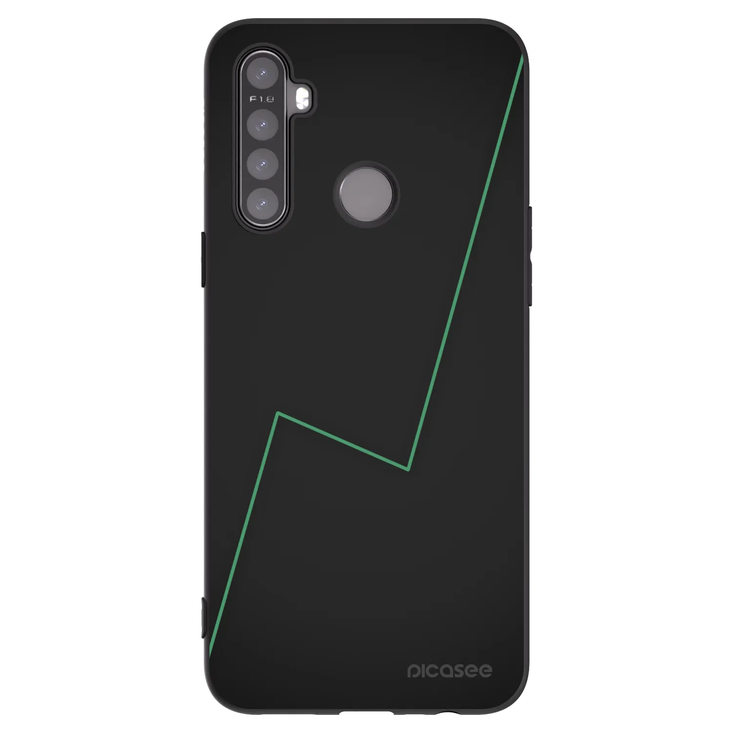 Picasee silikonowe czarne etui na Realme 6i - Consistency