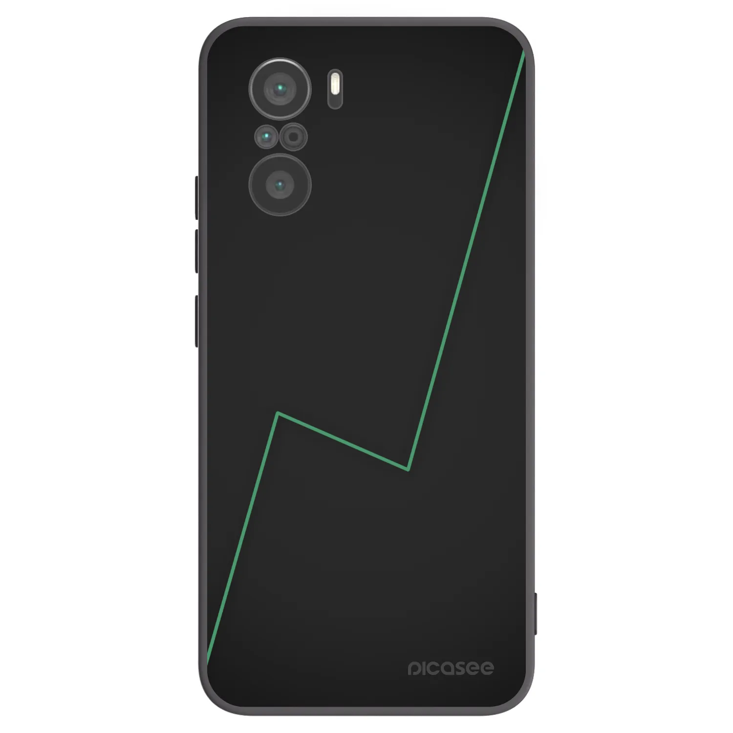 Picasee silikonowe czarne etui na Xiaomi Poco F3 - Consistency