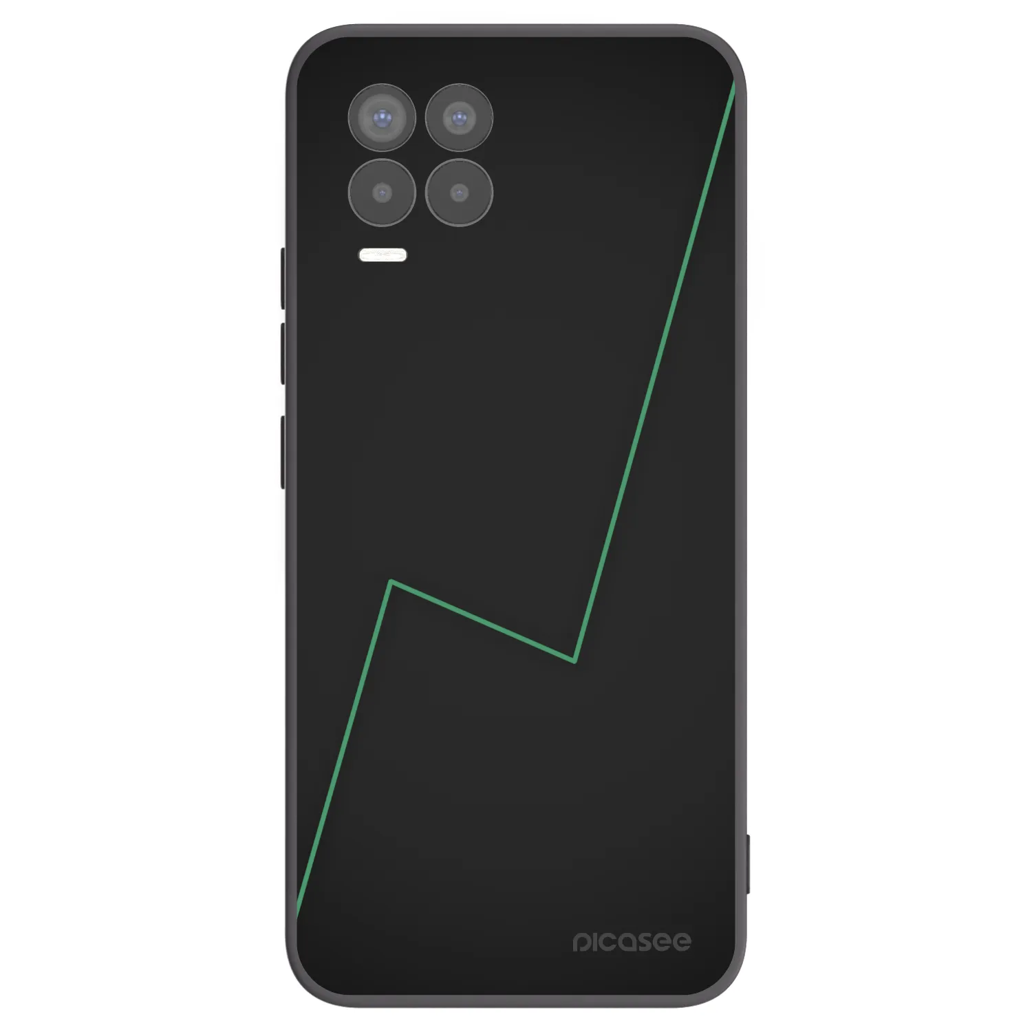 Picasee silikonowe czarne etui na Realme 8 4G - Consistency