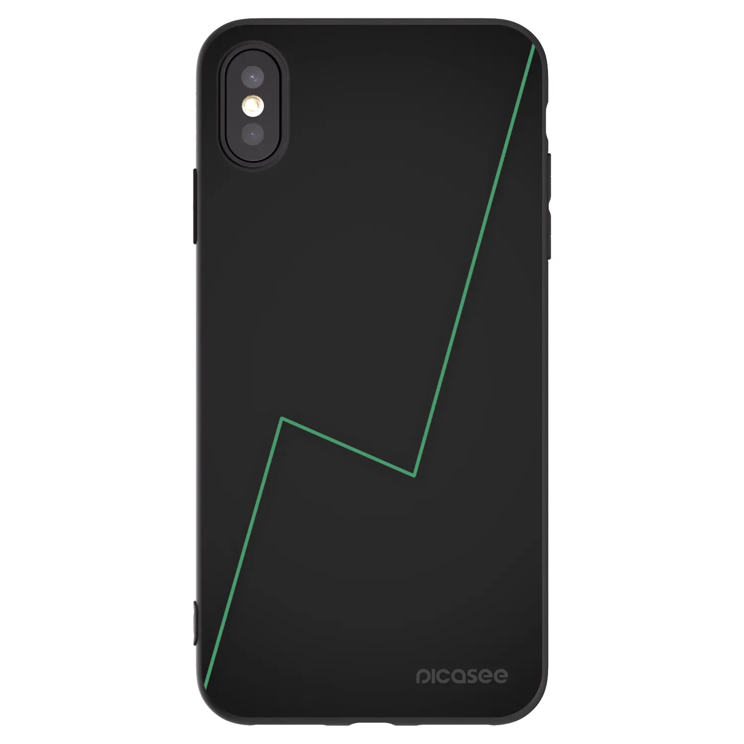Picasee silikonowe czarne etui na Apple iPhone XS Max - Consistency