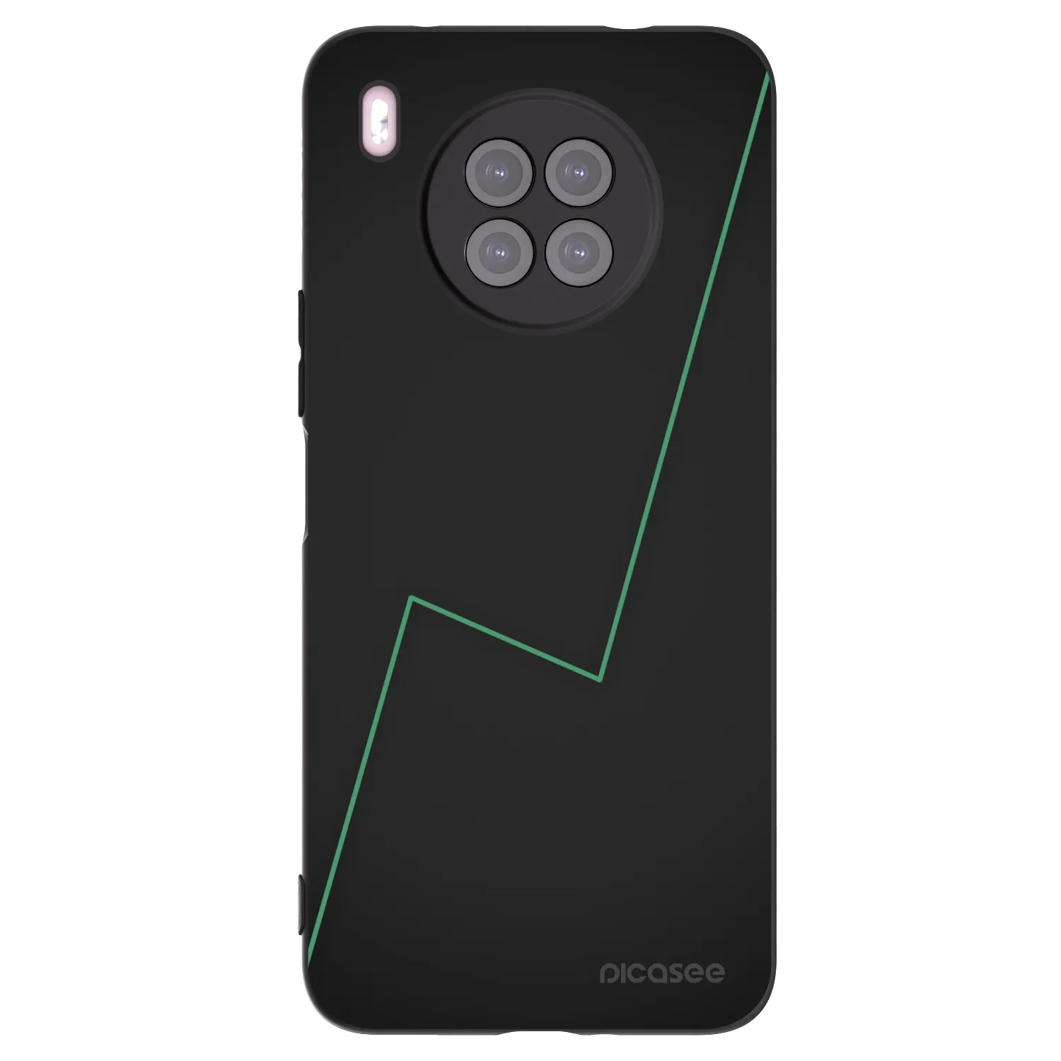Picasee silikonowe czarne etui na Huawei Nova 8i - Consistency