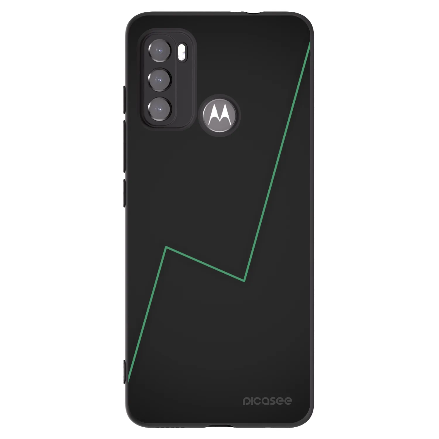 Picasee silikonowe czarne etui na Motorola Moto G60 - Consistency